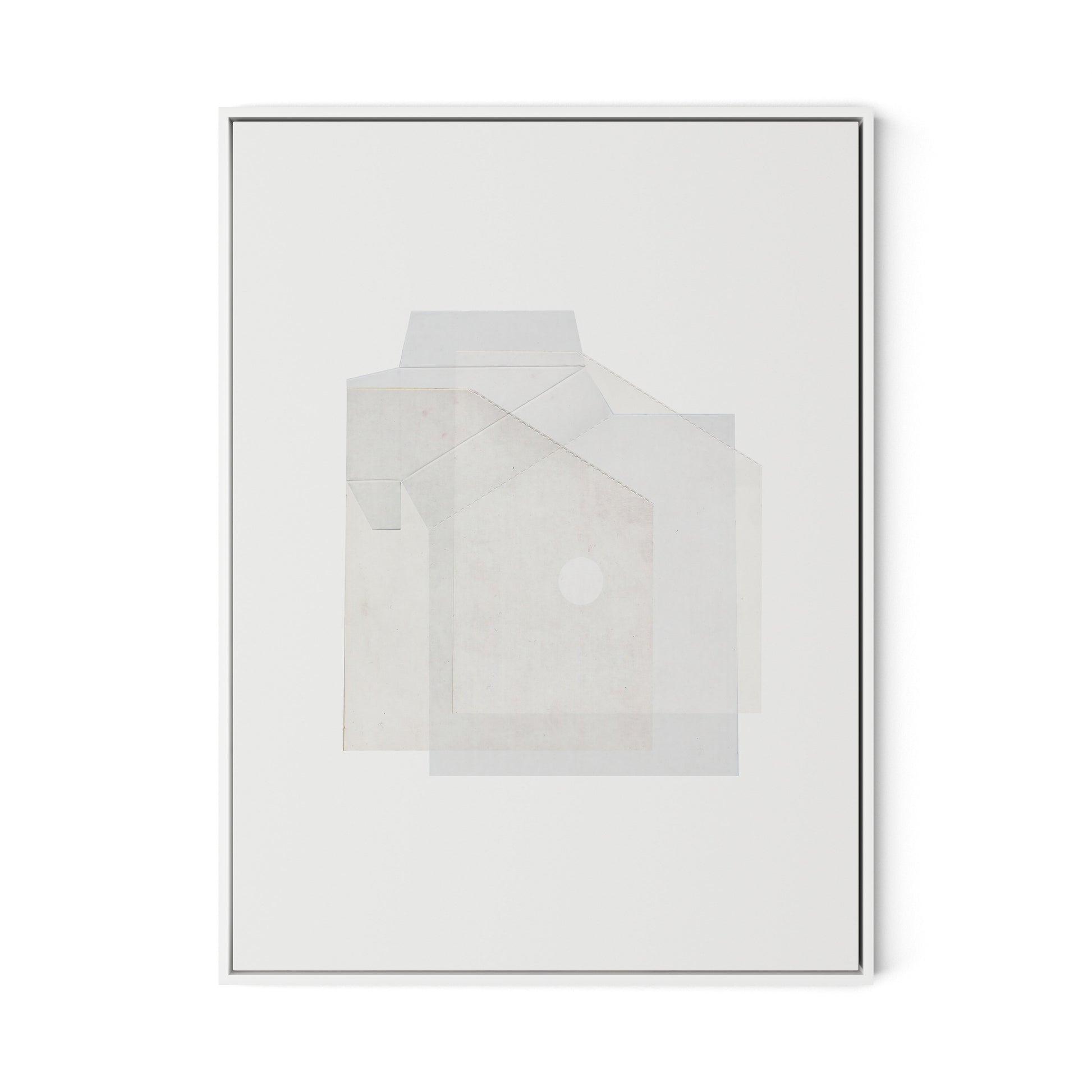 Box 2 Canvas Floater Framed / 24 x 32 in / White
