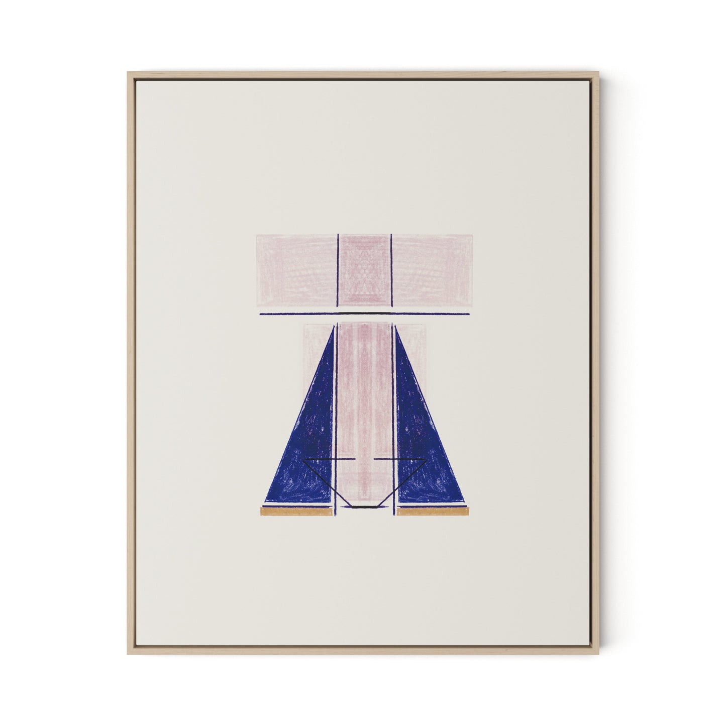 Structure Canvas Floater Framed / 26 x 32 in / Natural Maple