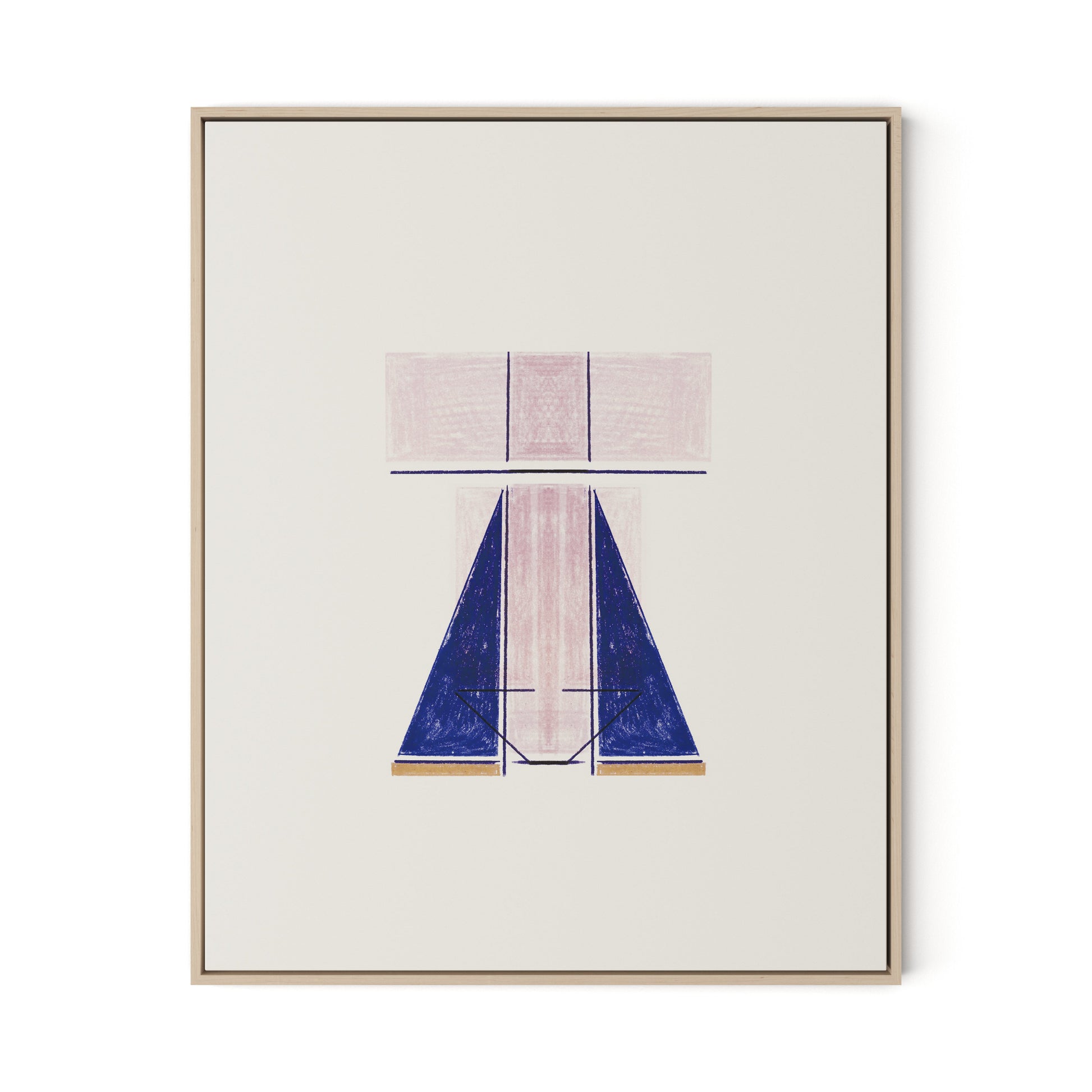 Structure Canvas Floater Framed / 26 x 32 in / Natural Maple