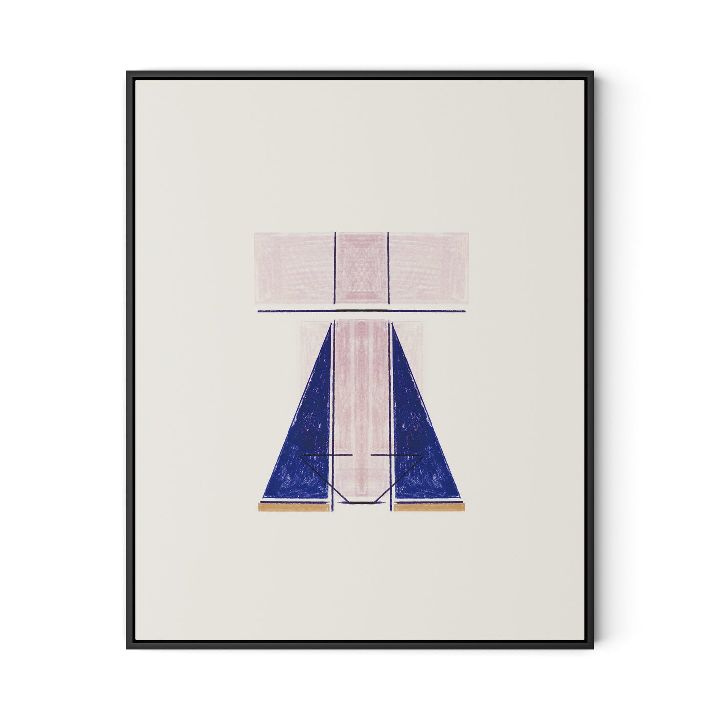 Structure Canvas Floater Framed / 26 x 32 in / Black