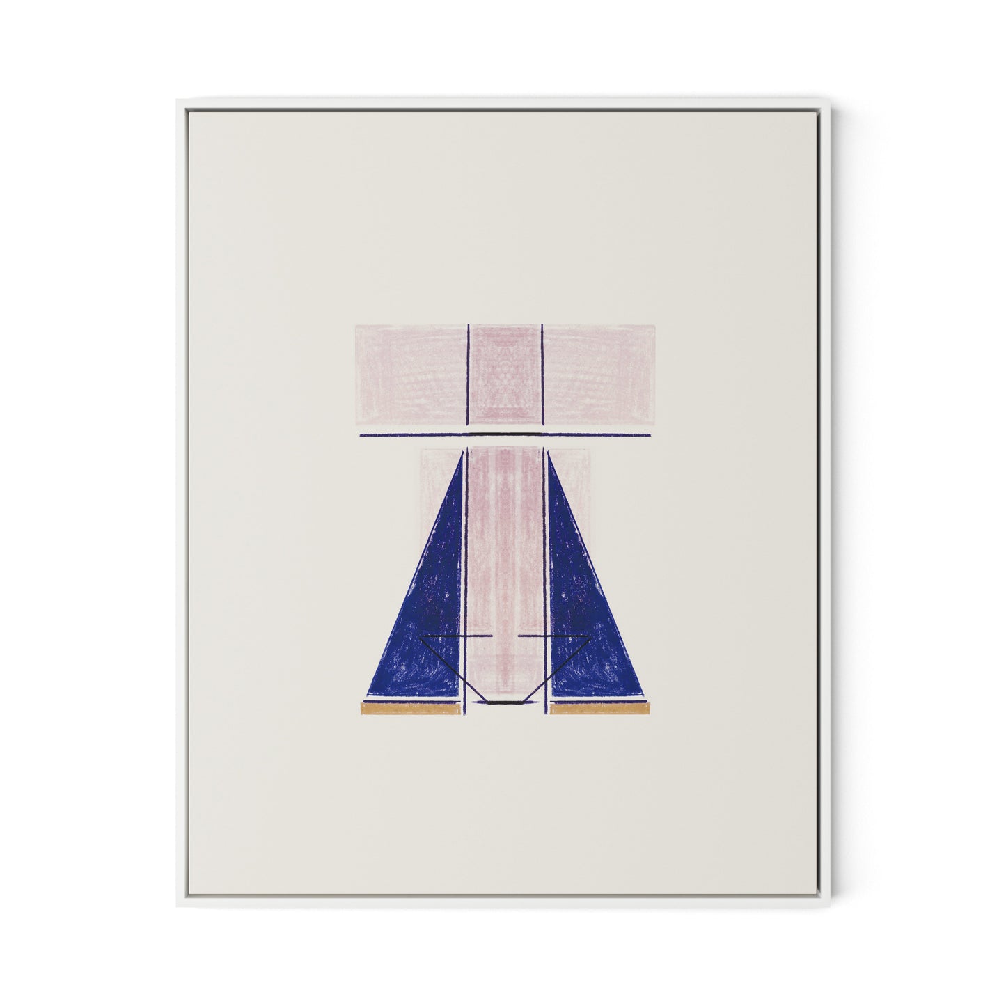 Structure Canvas Floater Framed / 26 x 32 in / White