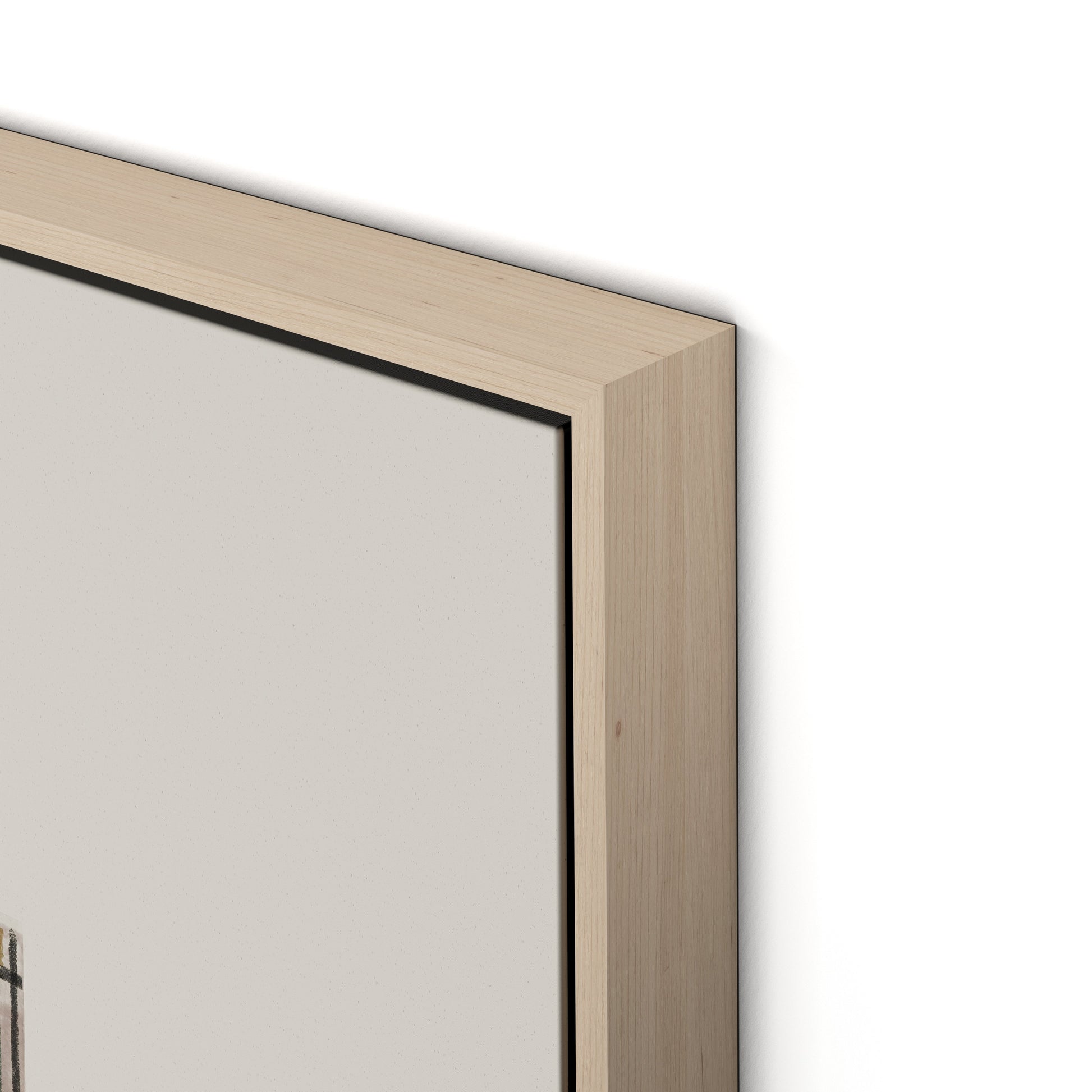 Structure 3 Canvas Floater Framed / 26 x 32 in / Natural Maple