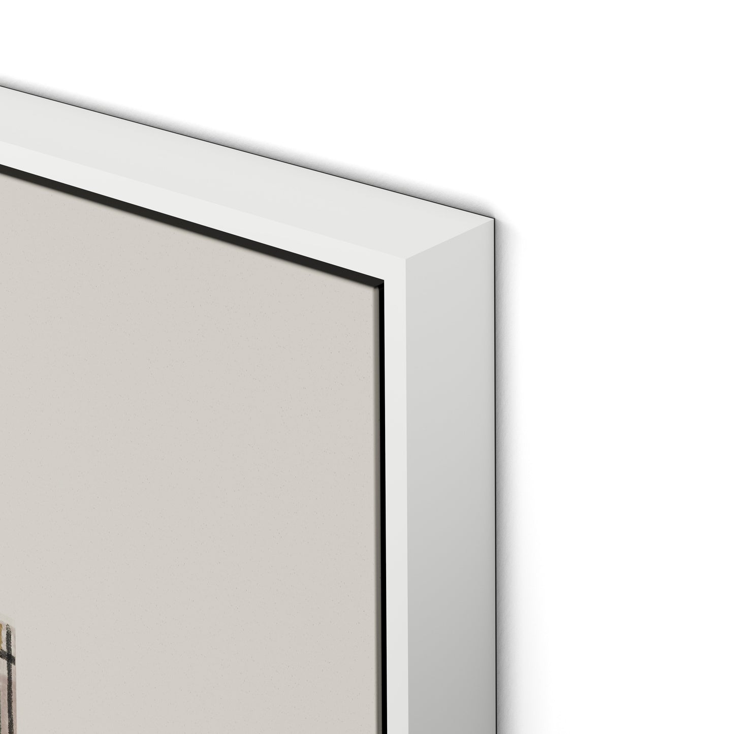 Structure 3 Canvas Floater Framed / 26 x 32 in / White