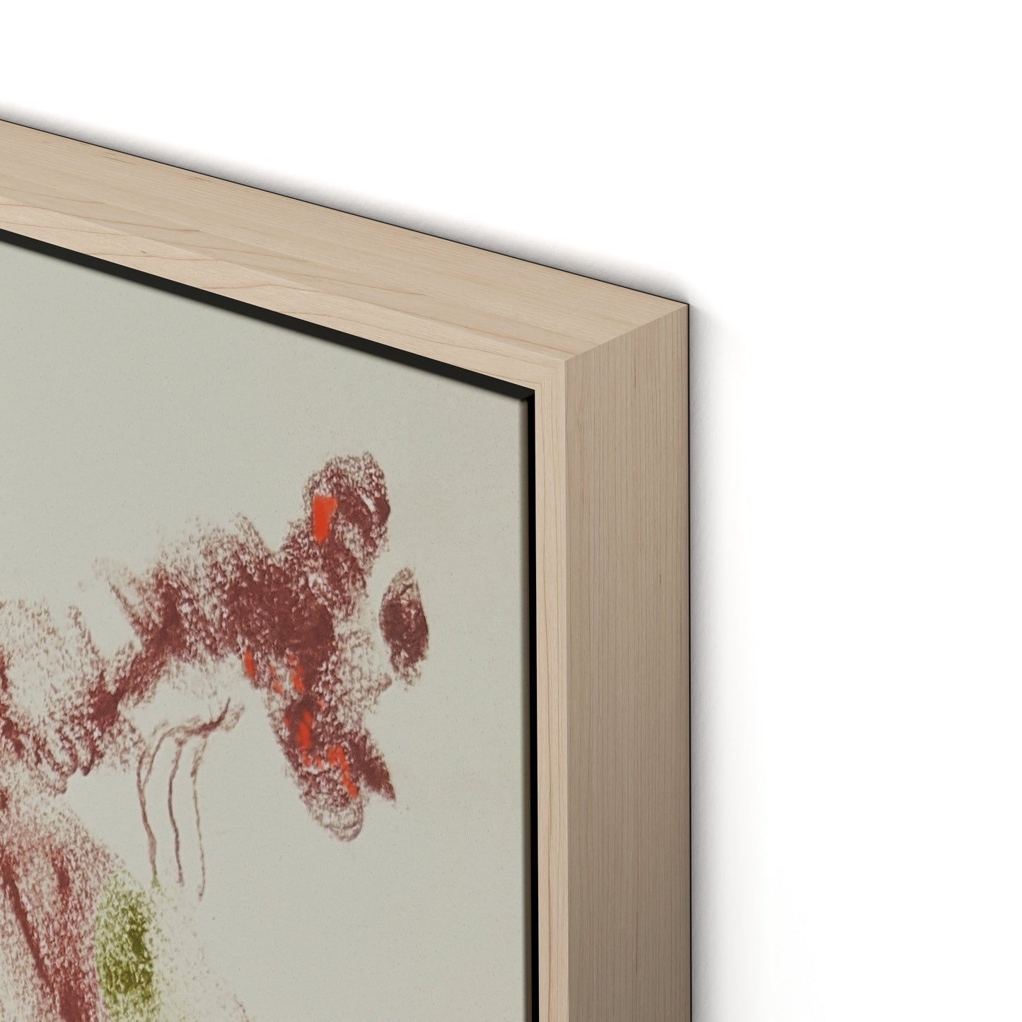 Rubbings 3 Canvas Floater Framed / 24 x 32 in / Natural Maple