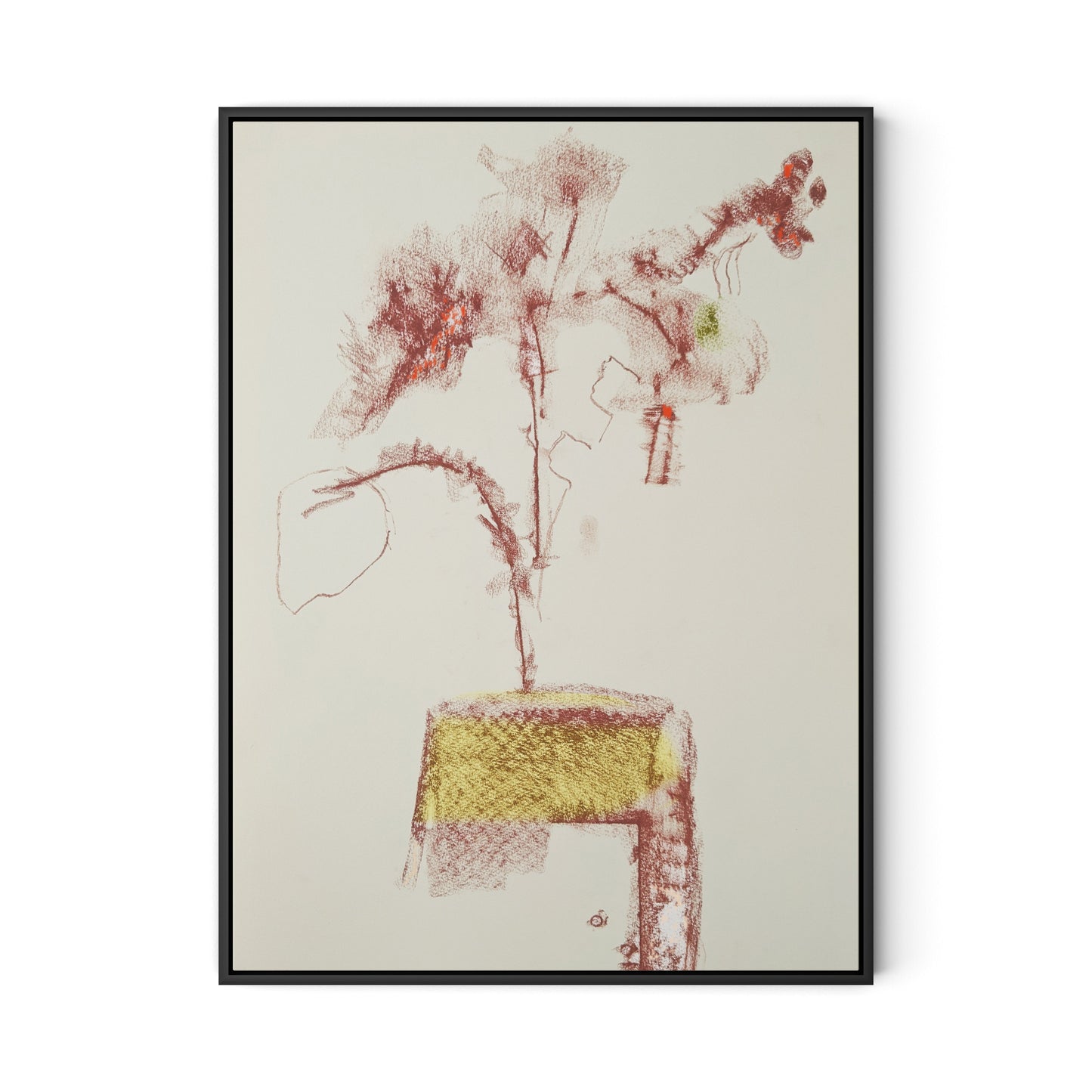 Rubbings 3 Canvas Floater Framed / 24 x 32 in / Black