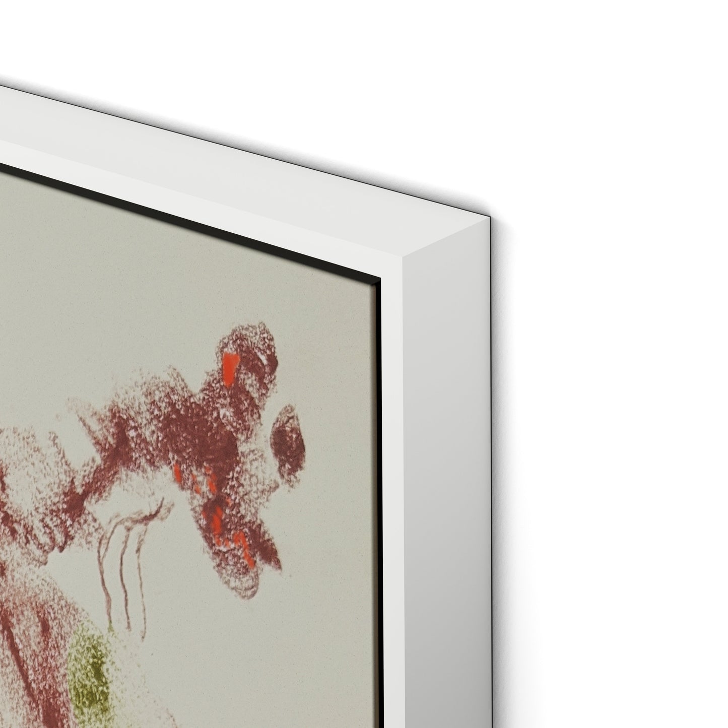 Rubbings 3 Canvas Floater Framed / 24 x 32 in / White