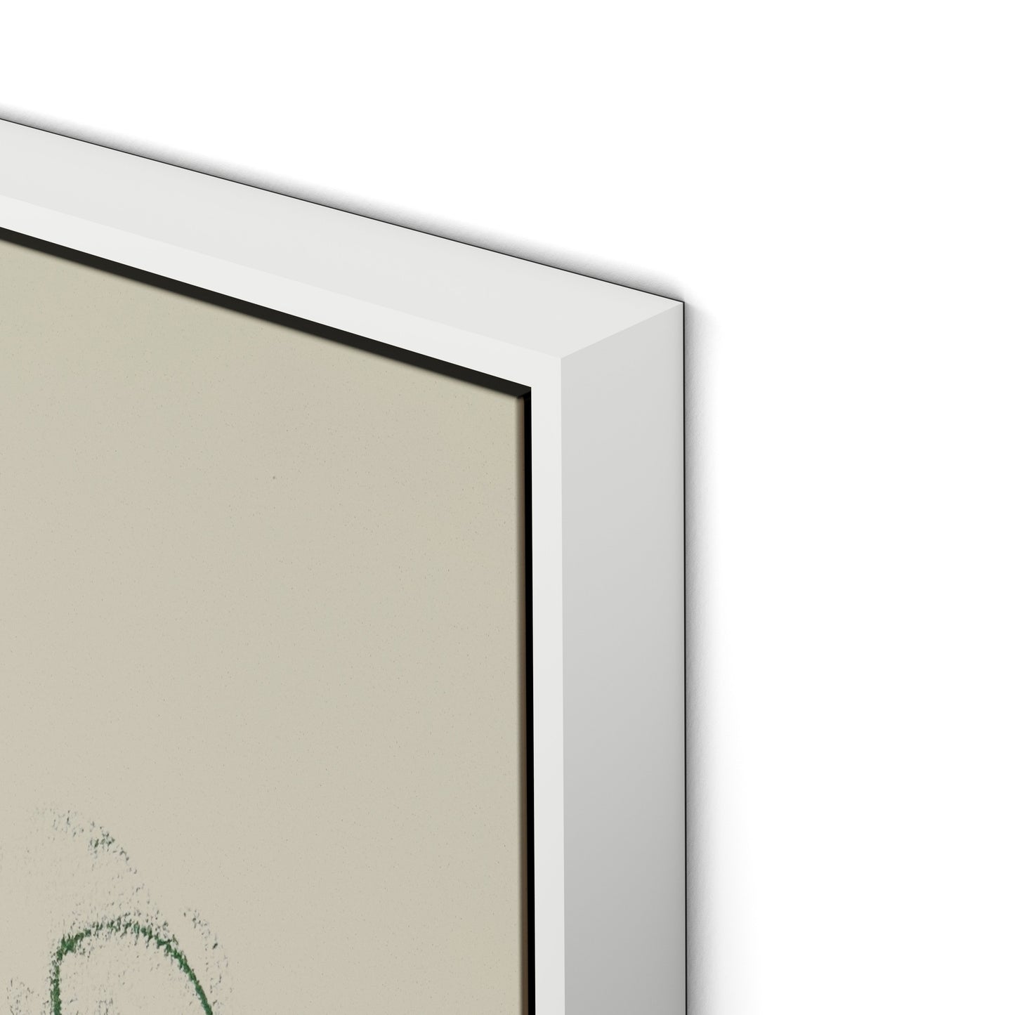 Rubbings 4 Canvas Floater Framed / 24 x 32 in / White