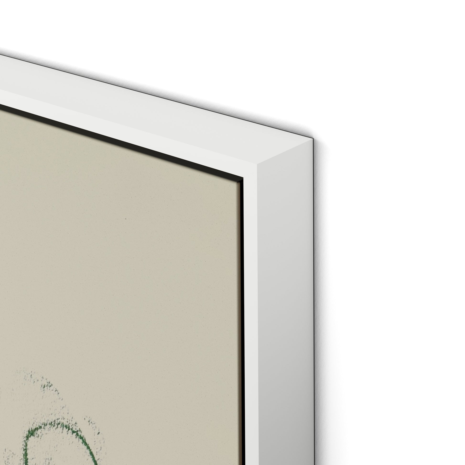 Rubbings 4 Canvas Floater Framed / 24 x 32 in / White