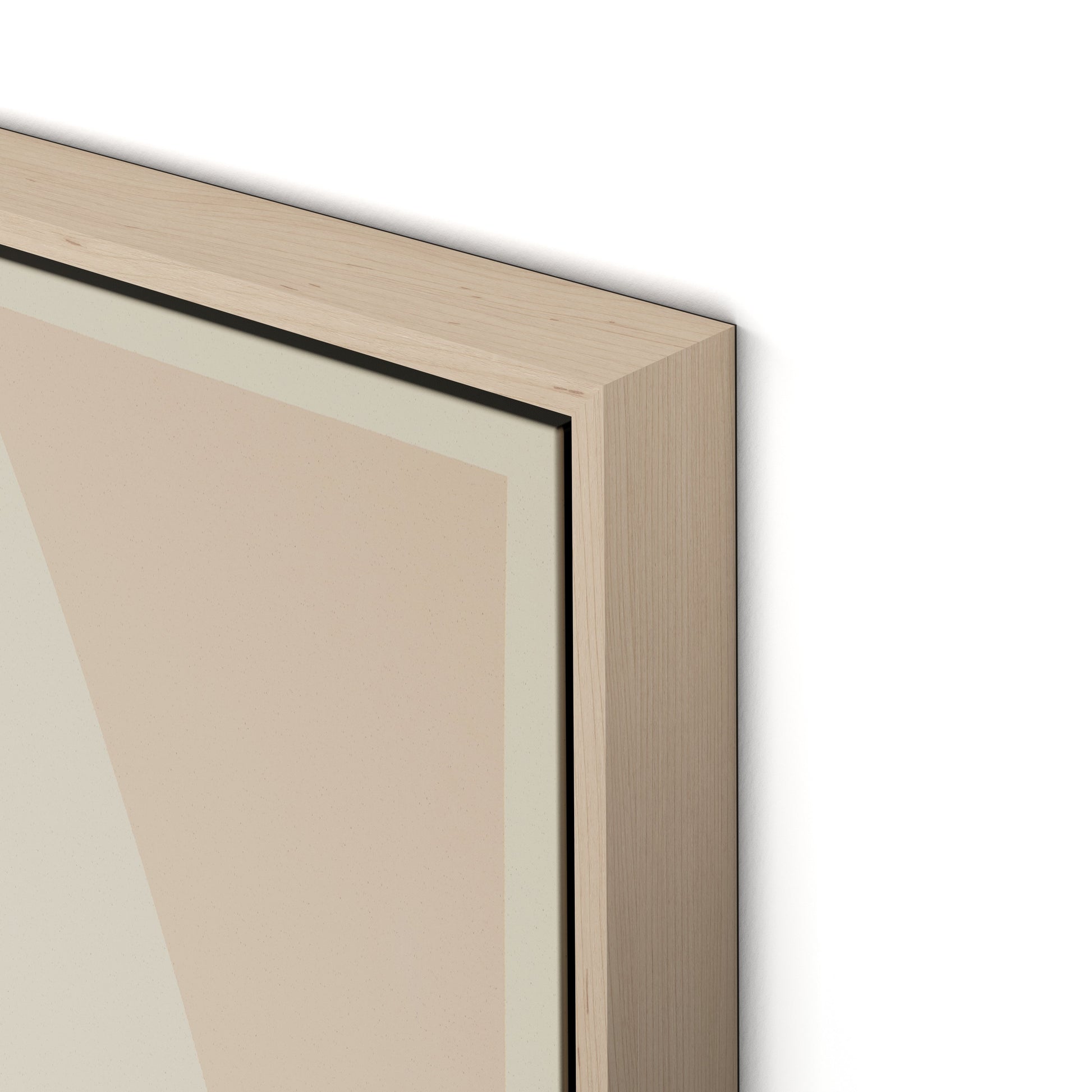 Drawing Closer Canvas Floater Framed / 24 x 32 in / Natural Maple