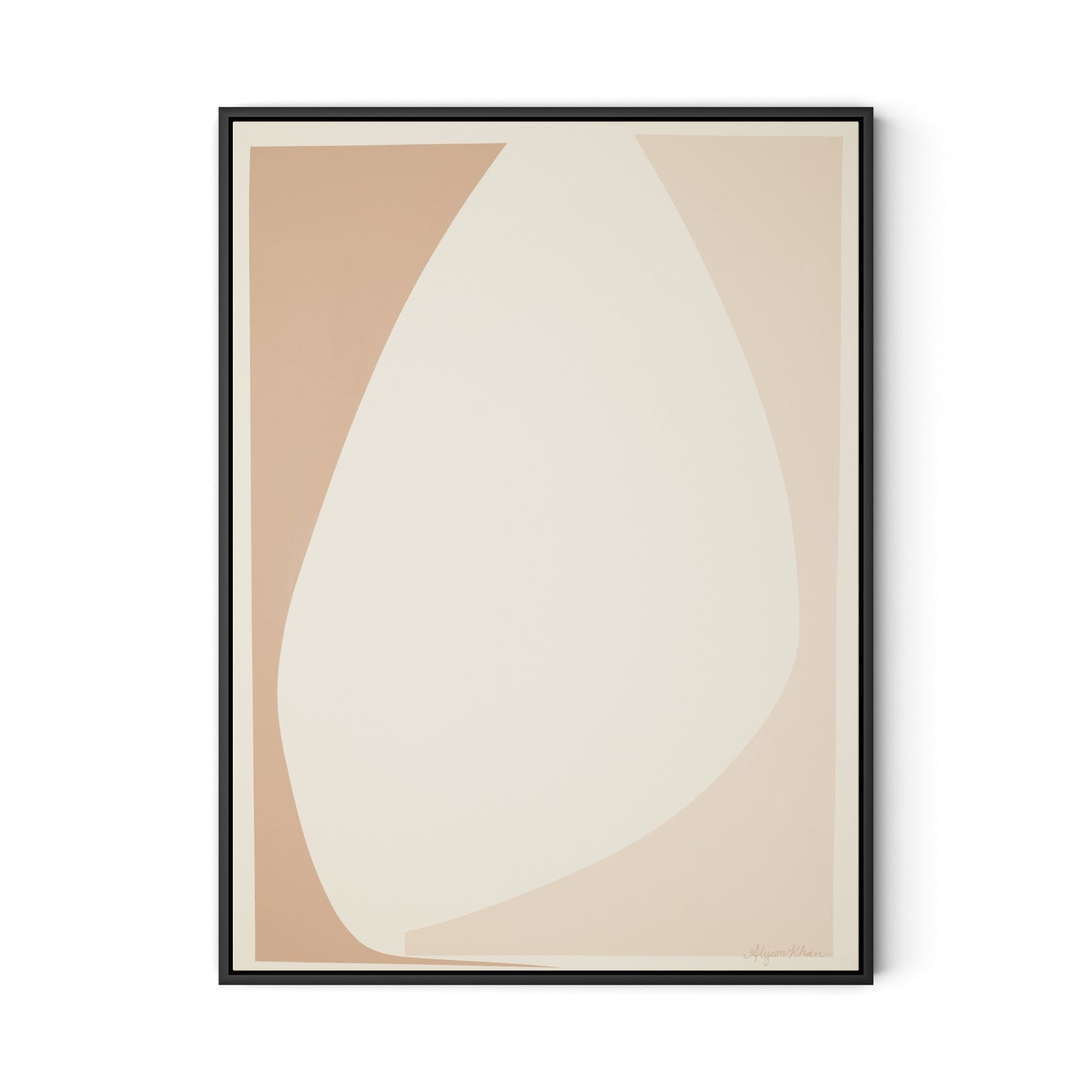 Drawing Closer Canvas Floater Framed / 24 x 32 in / Black