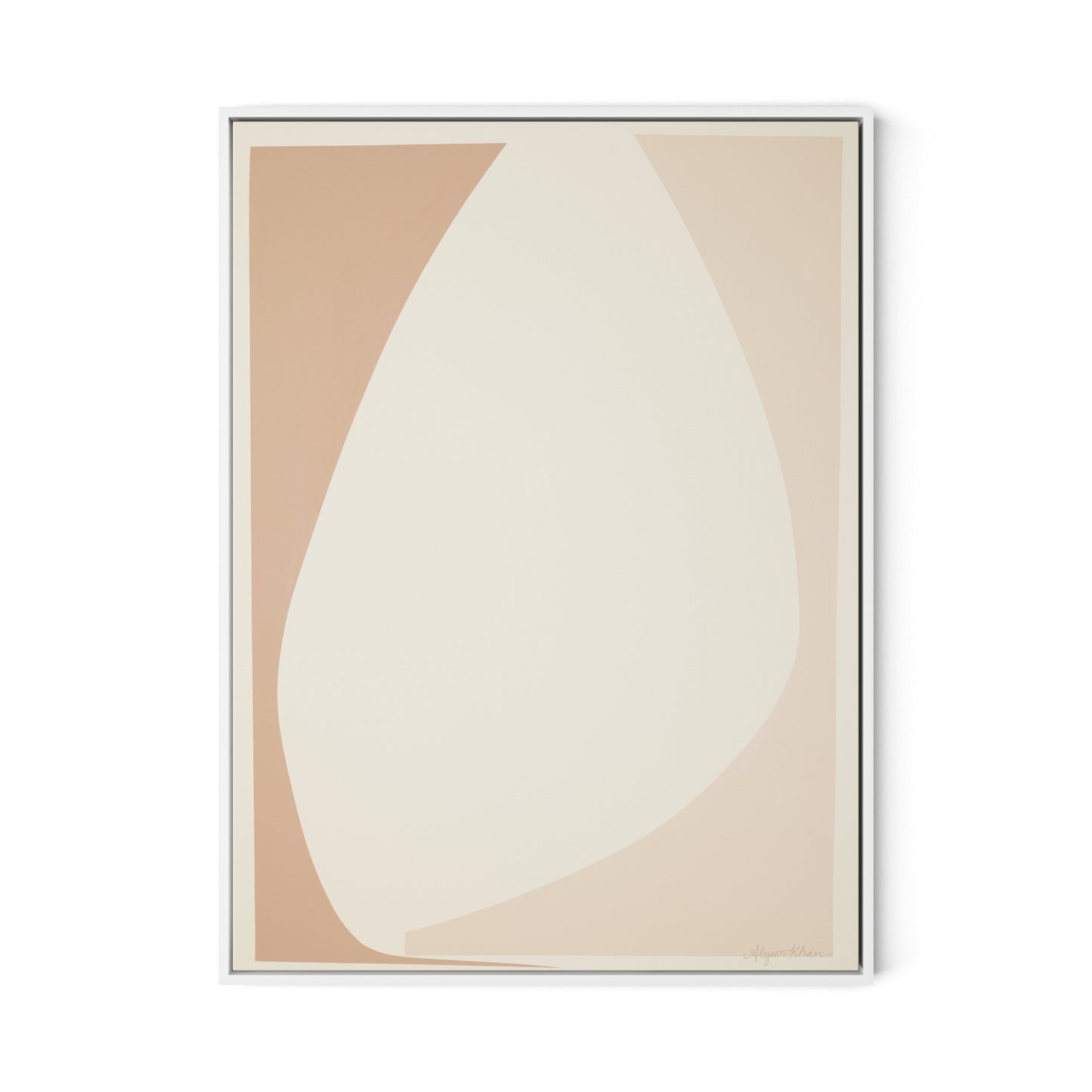 Drawing Closer Canvas Floater Framed / 24 x 32 in / White