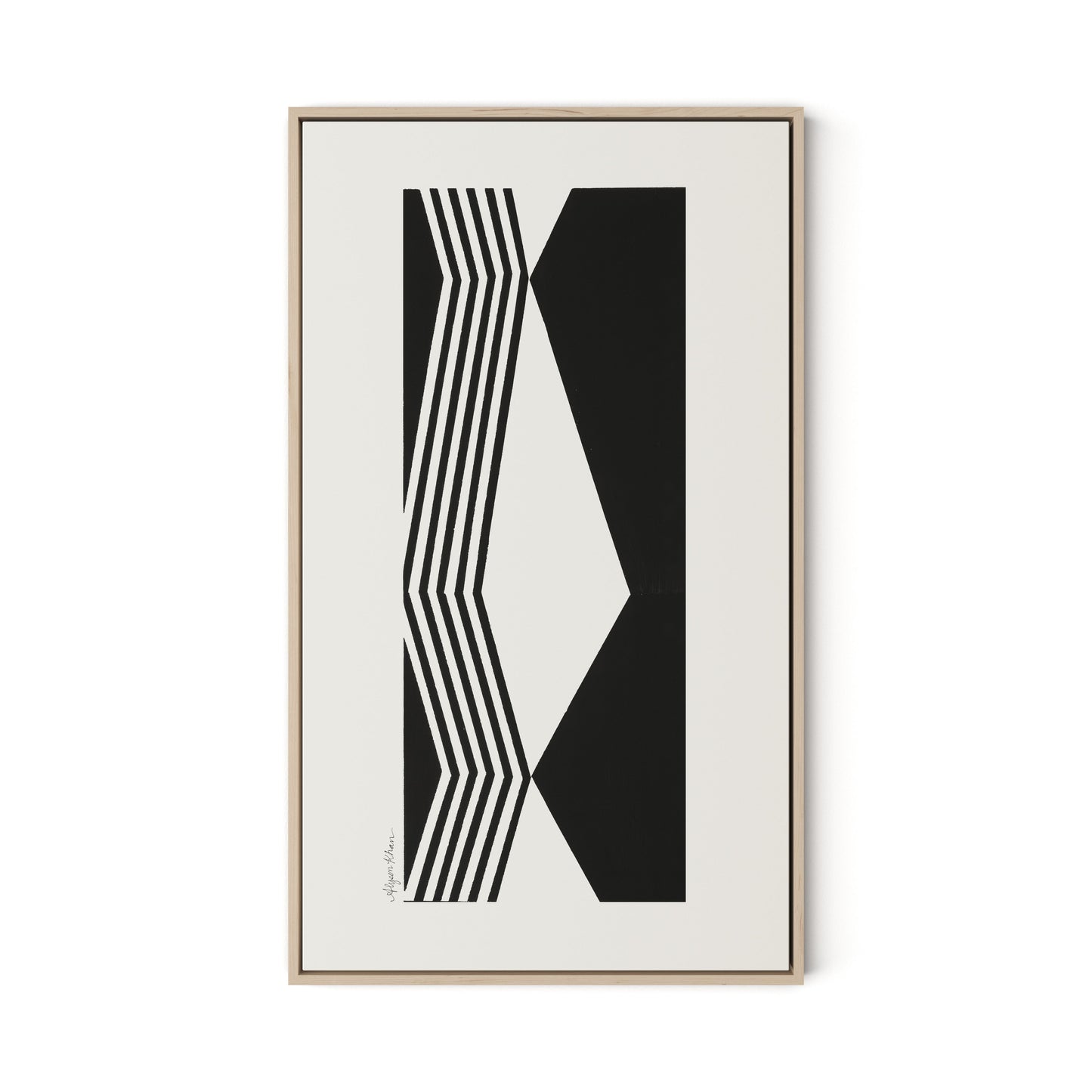 Touch Canvas Floater Framed / 19 x 32 in / Natural Maple