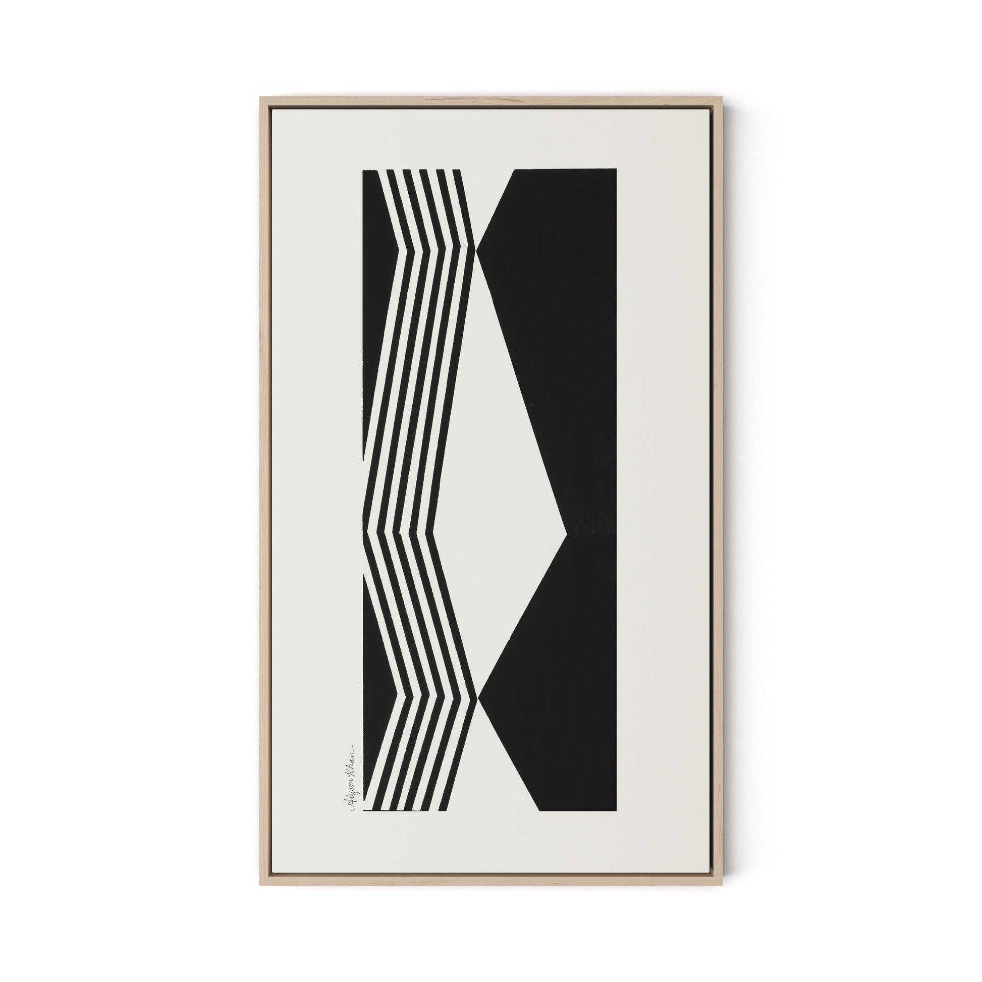 Touch Canvas Floater Framed / 19 x 32 in / Natural Maple