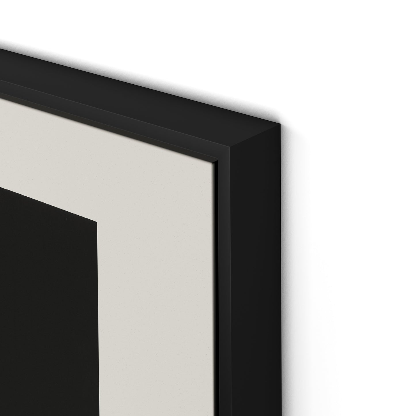 Touch Canvas Floater Framed / 19 x 32 in / Black