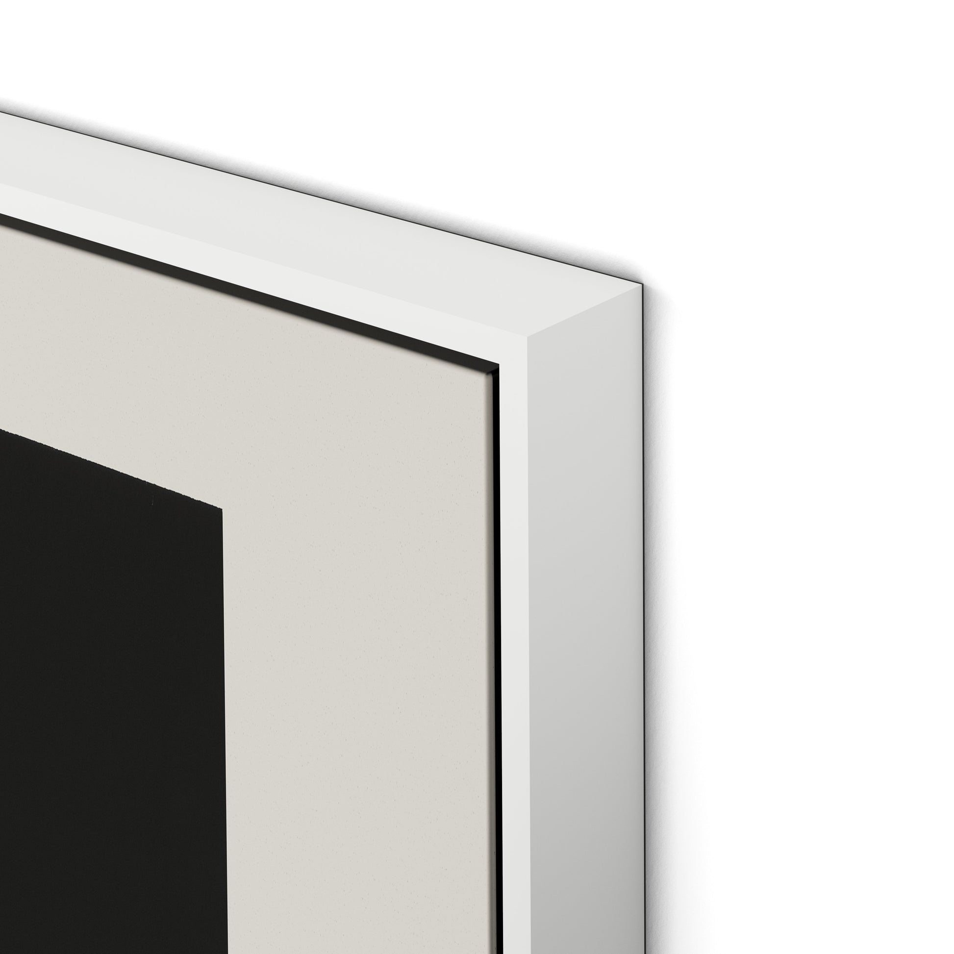 Touch Canvas Floater Framed / 19 x 32 in / White