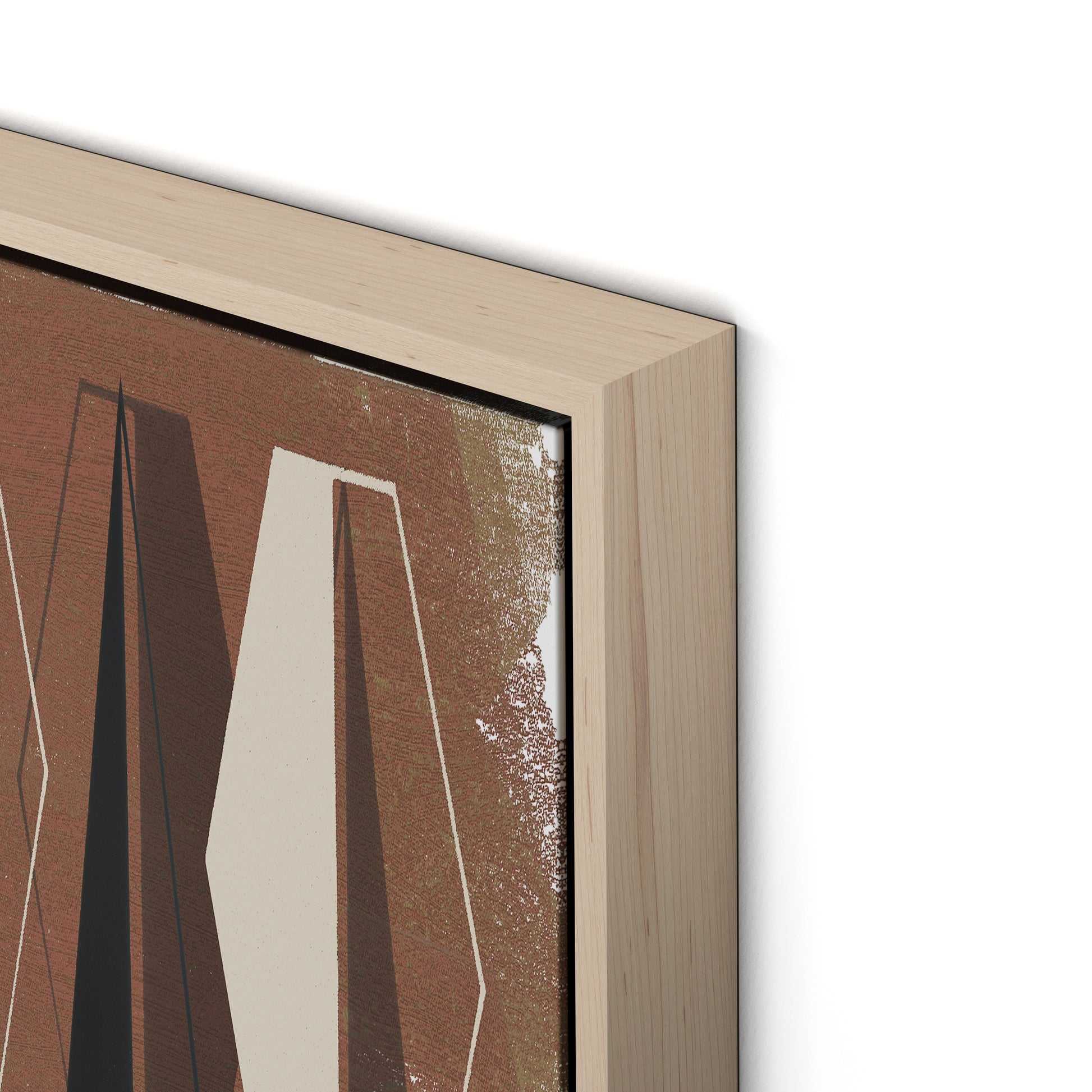 Ample Protection Canvas Floater Framed / 24 x 32 in / Natural Maple