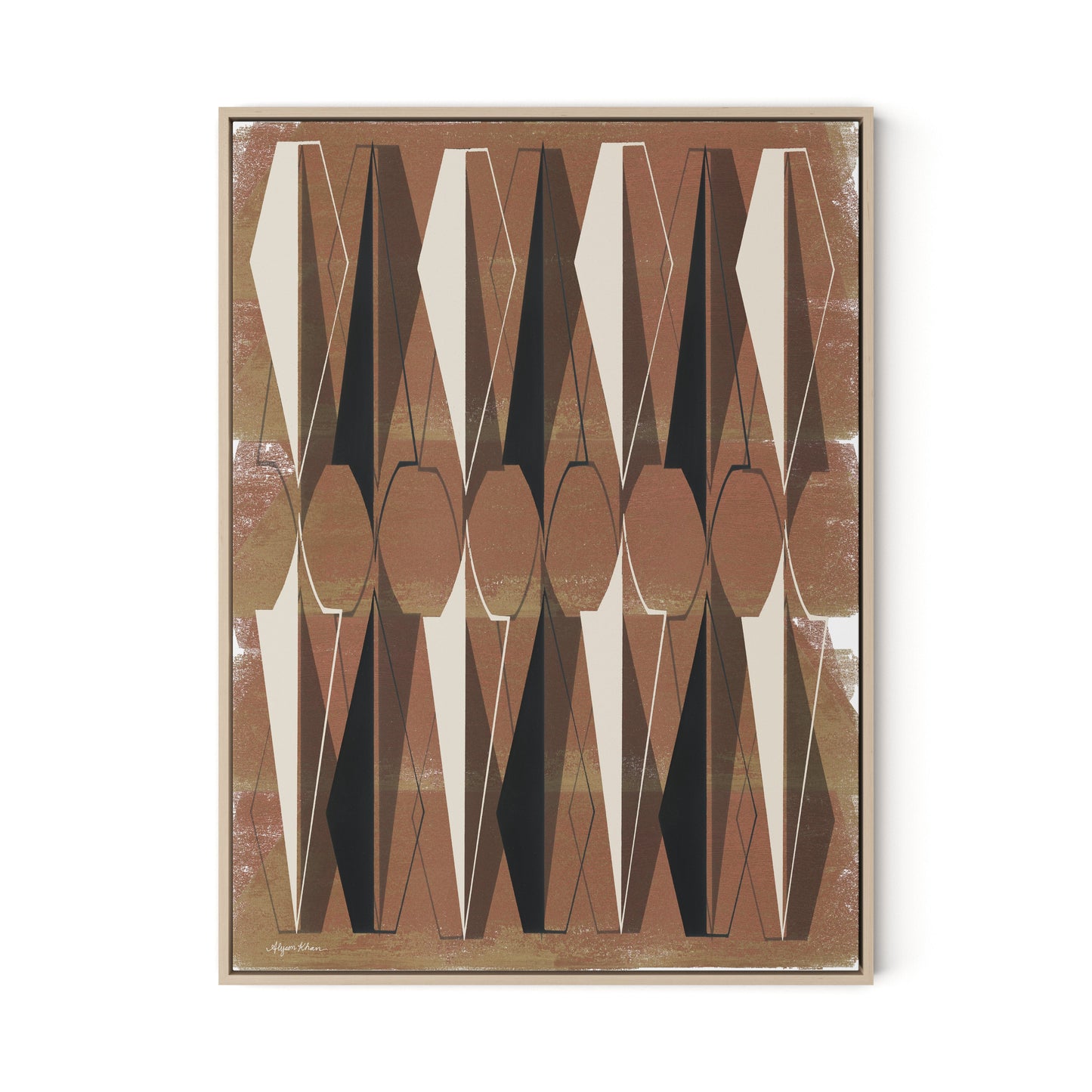 Ample Protection Canvas Floater Framed / 24 x 32 in / Natural Maple