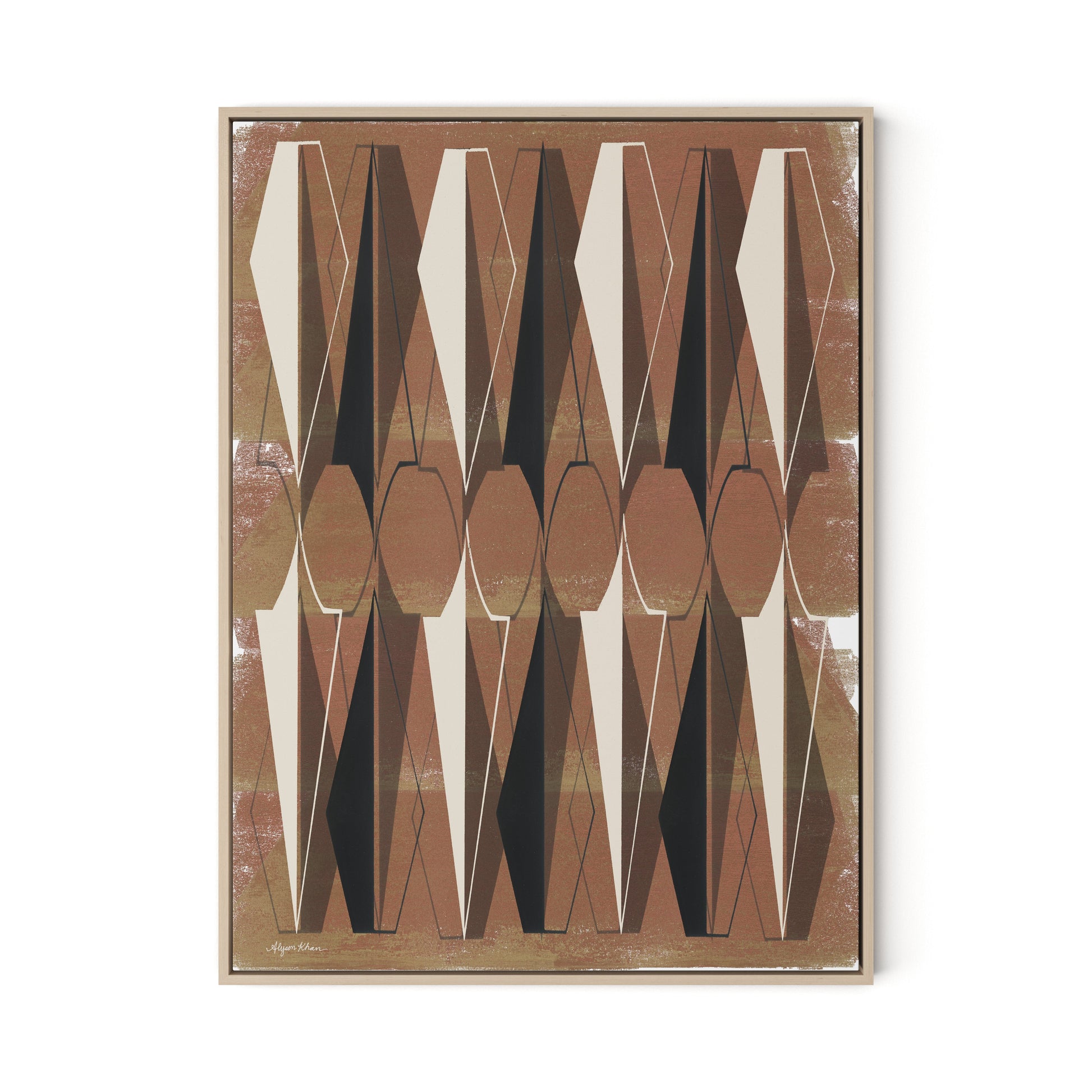 Ample Protection Canvas Floater Framed / 24 x 32 in / Natural Maple