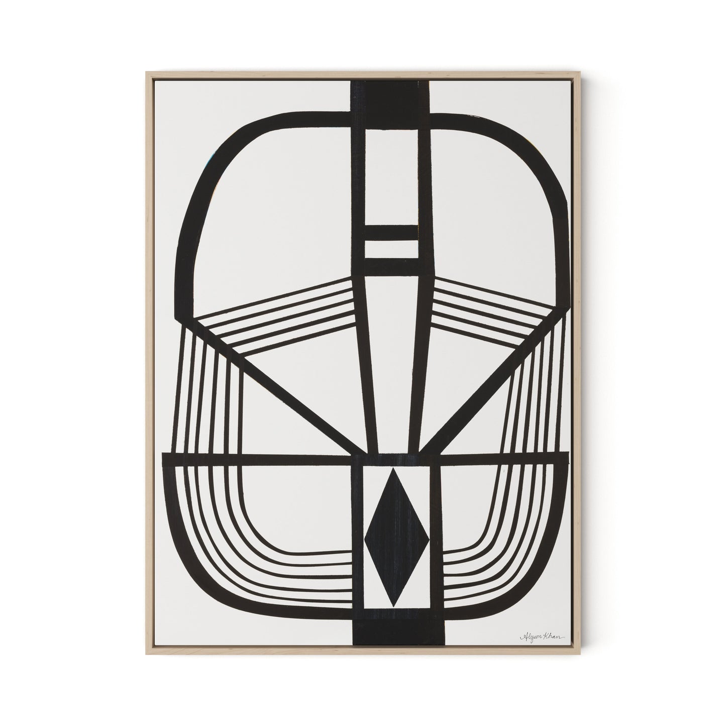 Imperfect Present Canvas Floater Framed / 24 x 32 in / Natural Maple