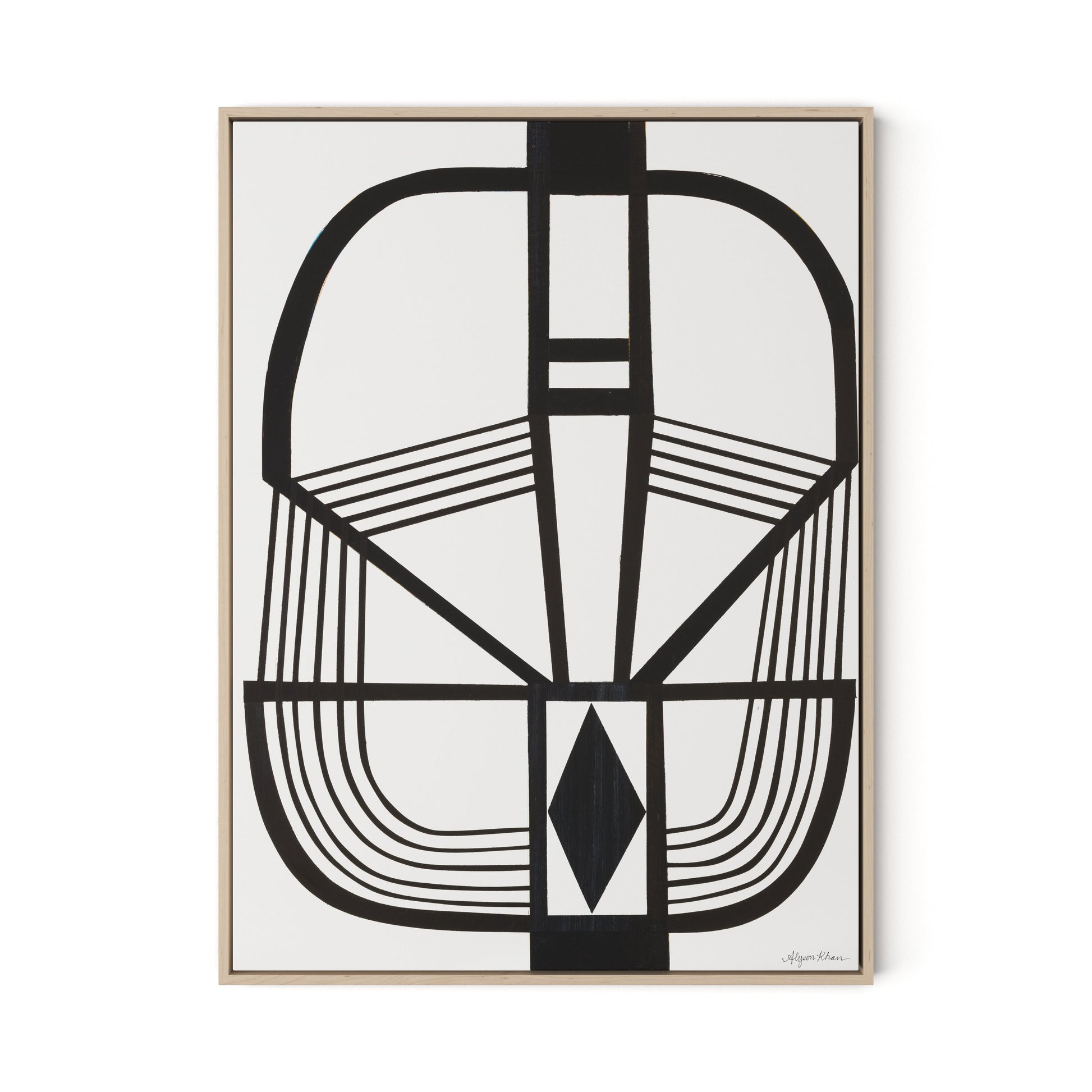 Imperfect Present Canvas Floater Framed / 24 x 32 in / Natural Maple