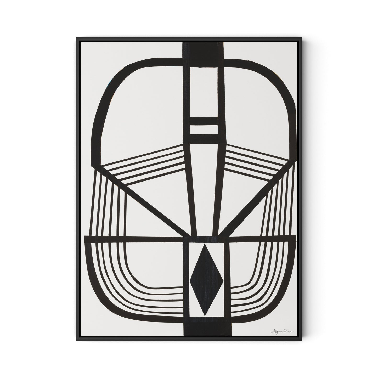 Imperfect Present Canvas Floater Framed / 24 x 32 in / Black