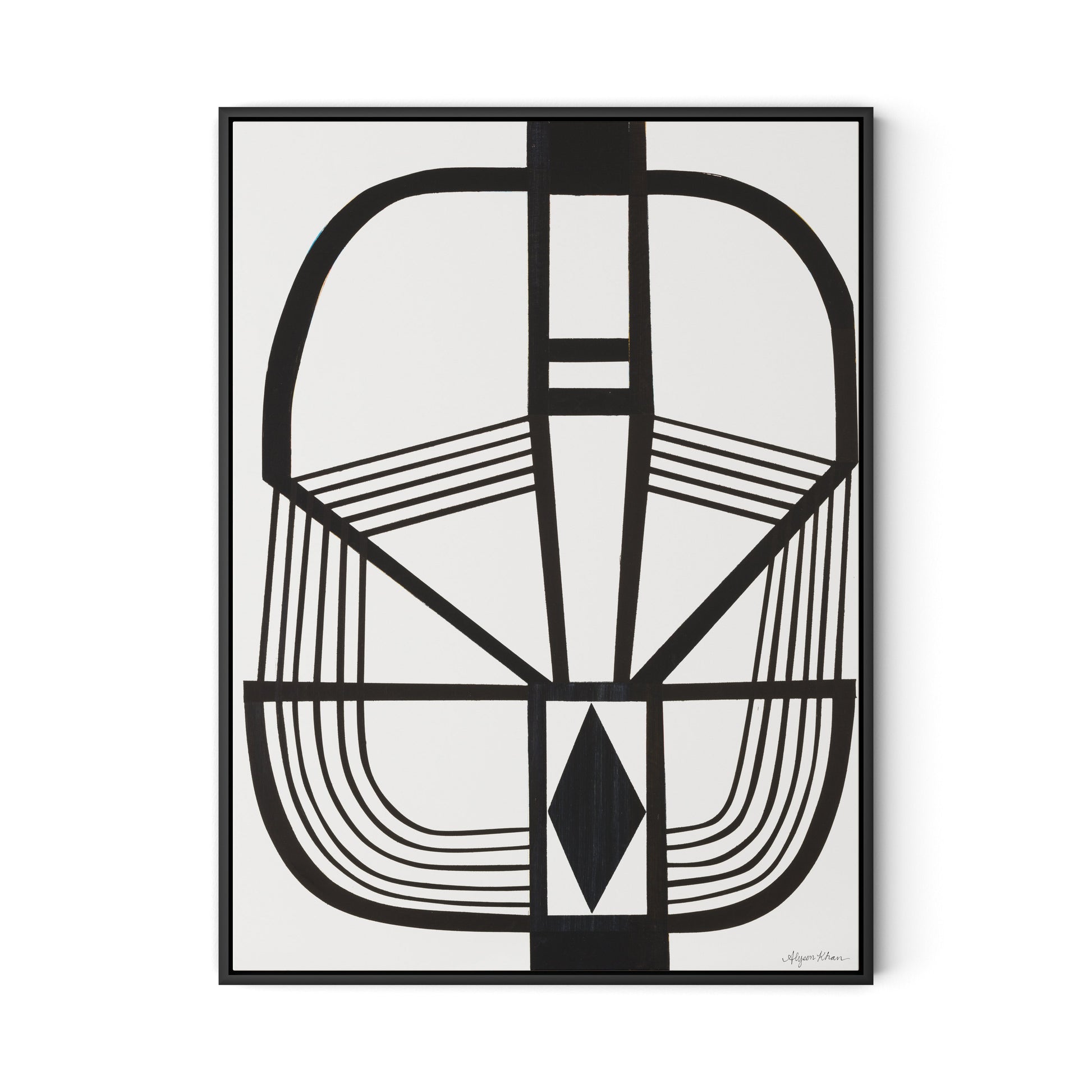 Imperfect Present Canvas Floater Framed / 24 x 32 in / Black