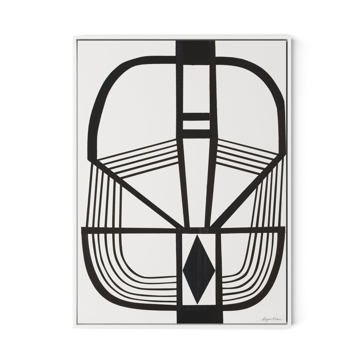 Imperfect Present Canvas Floater Framed / 24 x 32 in / White