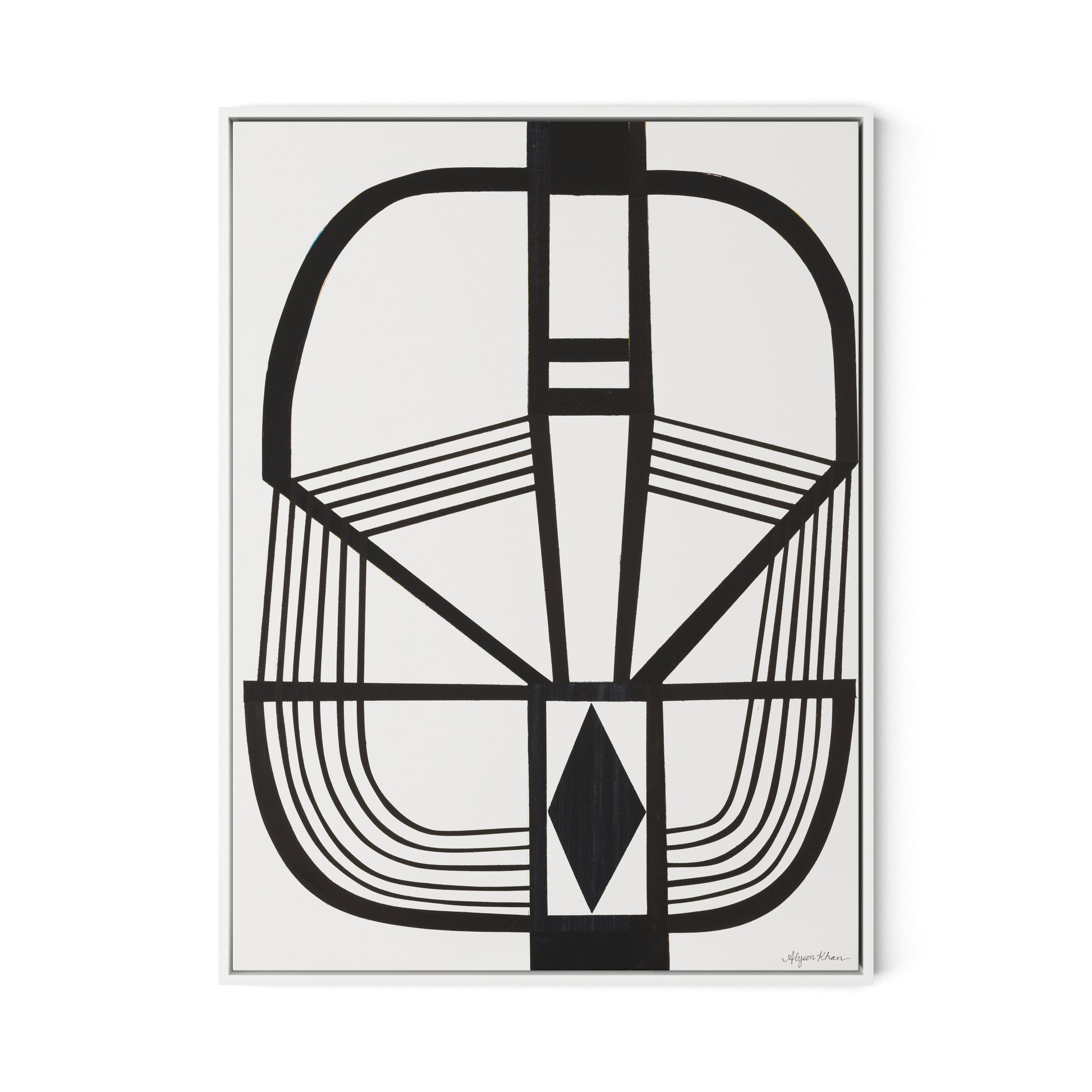 Imperfect Present Canvas Floater Framed / 24 x 32 in / White