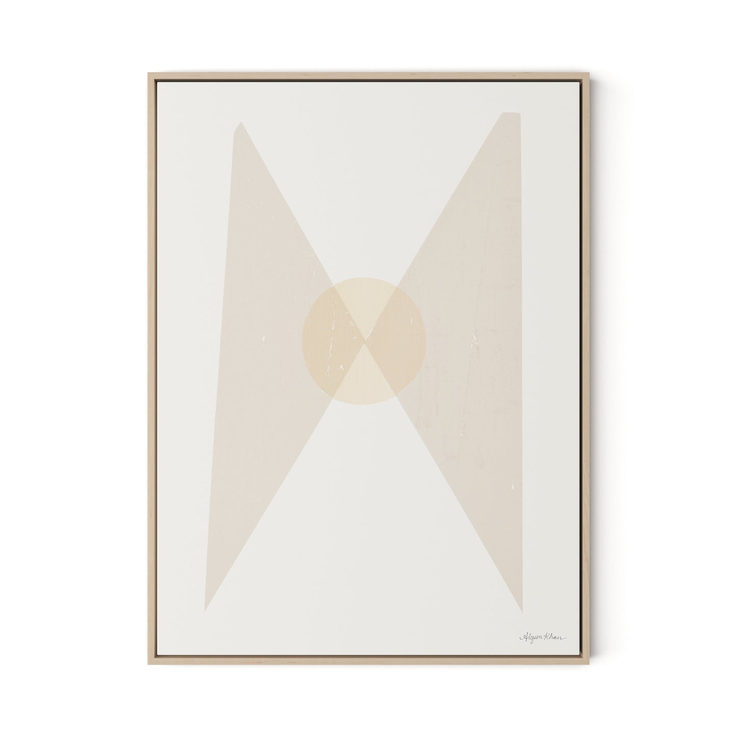 Quiet Now Canvas Floater Framed / 24 x 32 in / Natural Maple