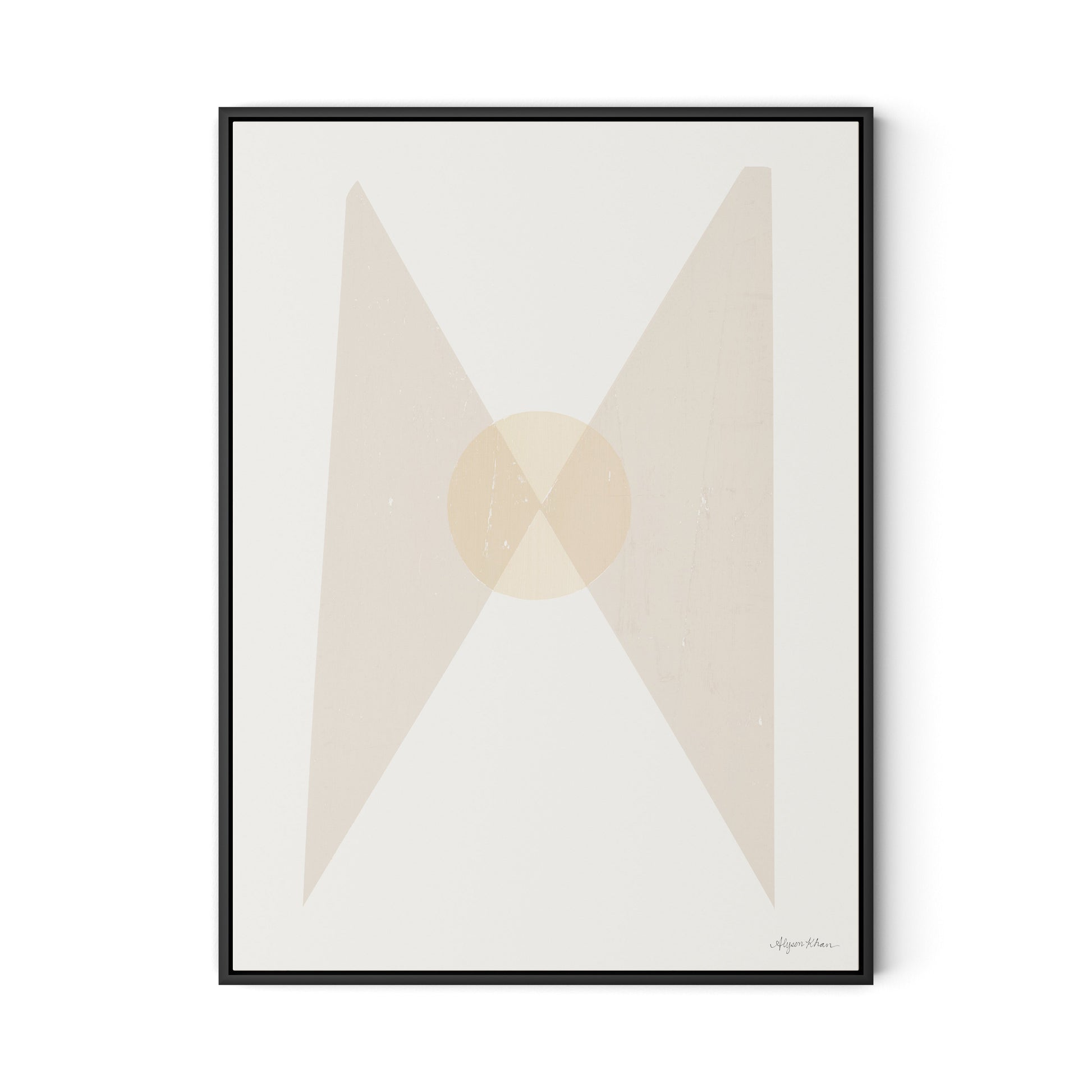 Quiet Now Canvas Floater Framed / 24 x 32 in / Black