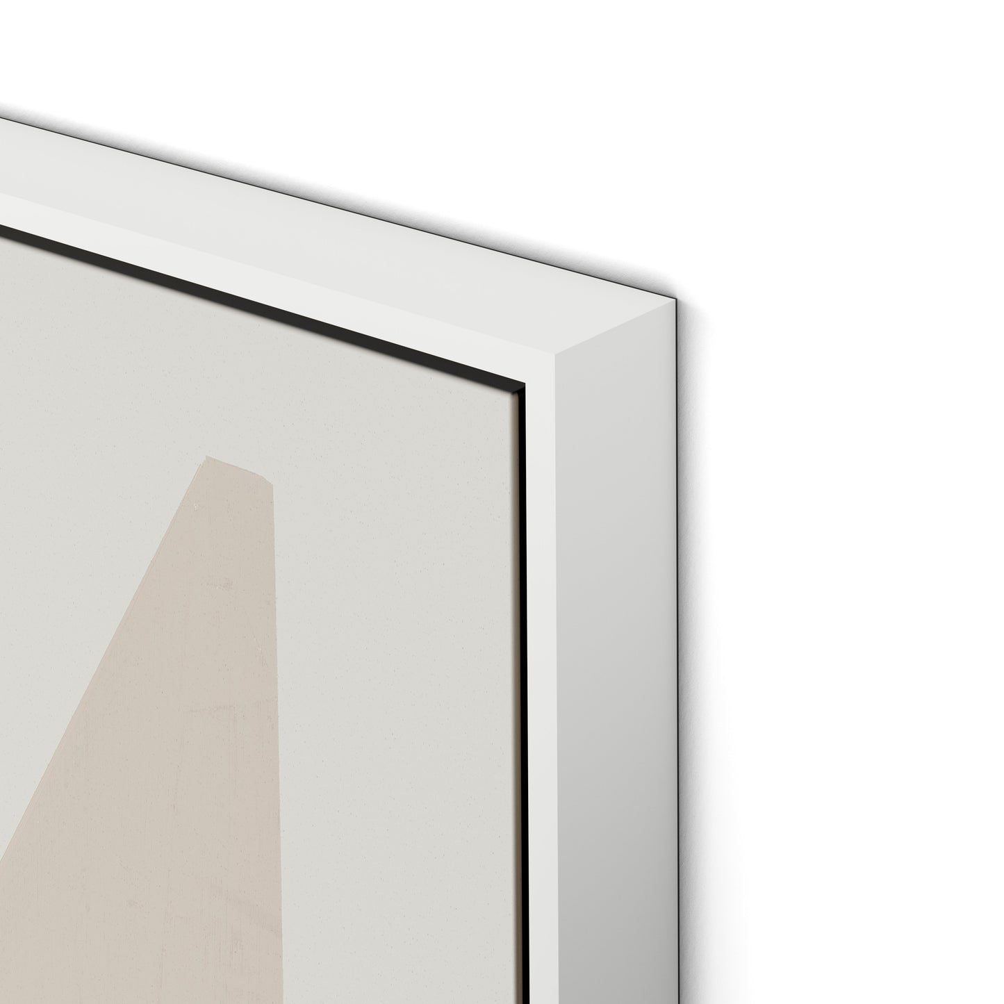 Quiet Now Canvas Floater Framed / 24 x 32 in / White