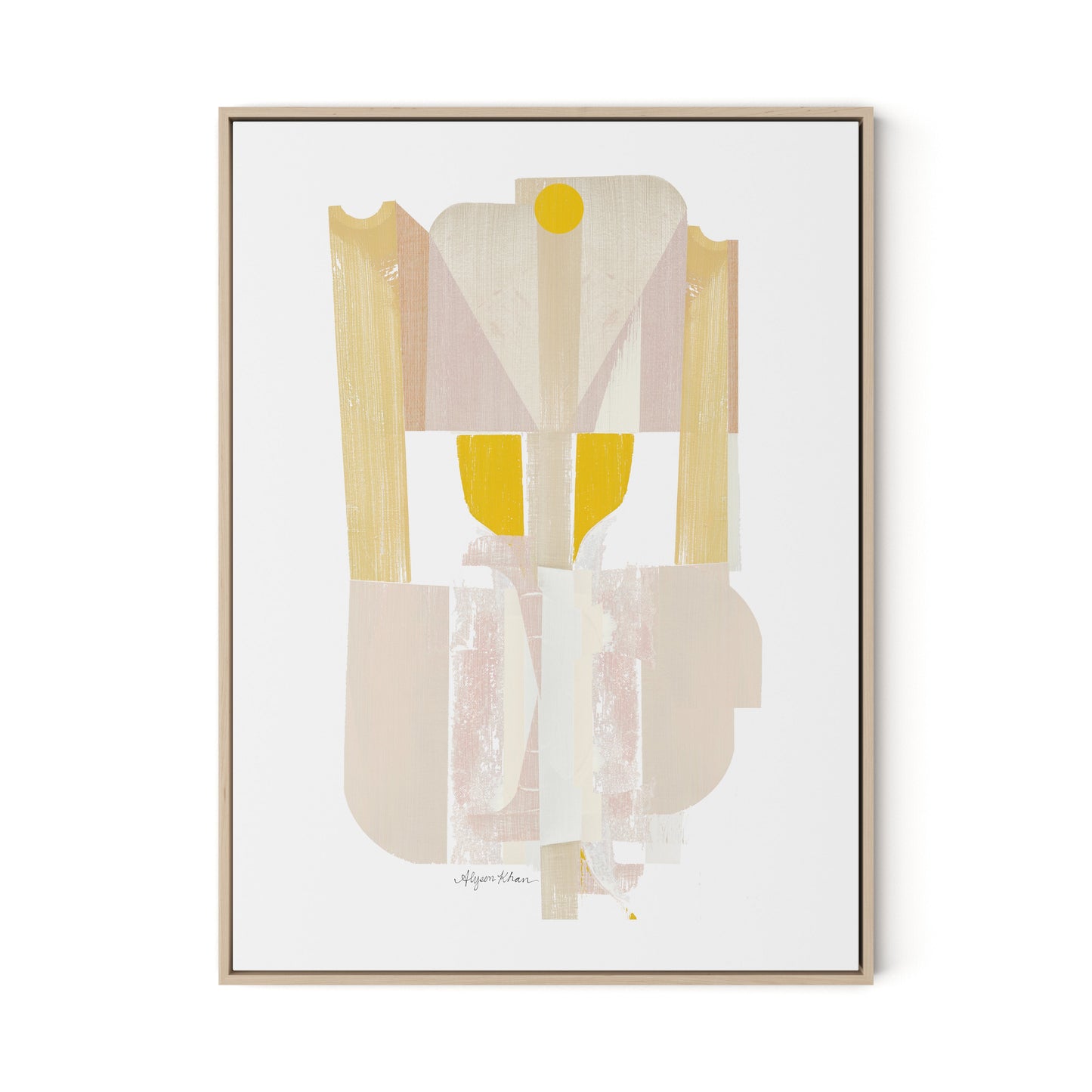 Shield III Canvas Floater Framed / 24 x 32 in / Natural Maple