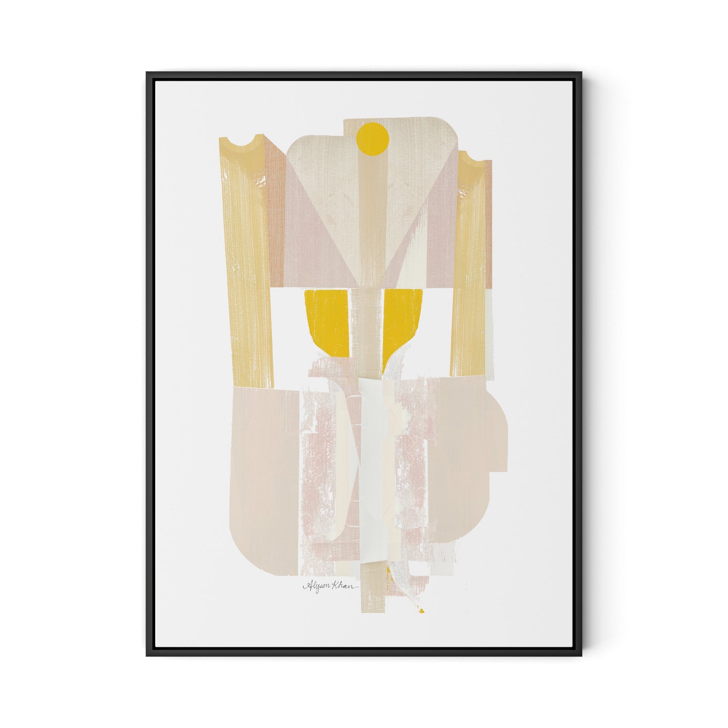 Shield III Canvas Floater Framed / 24 x 32 in / Black