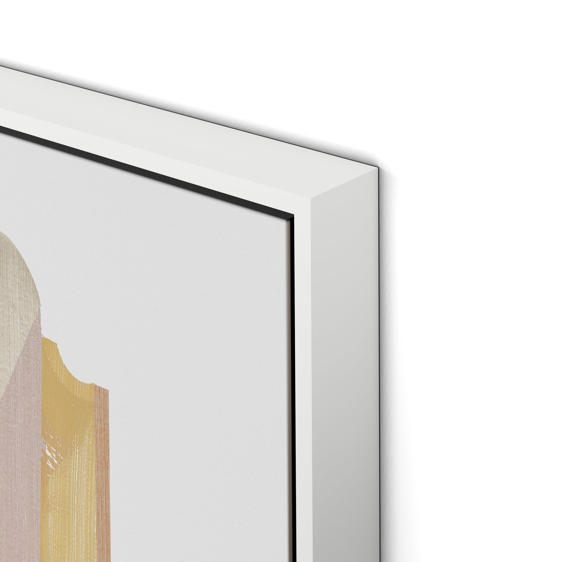 Shield III Canvas Floater Framed / 24 x 32 in / White