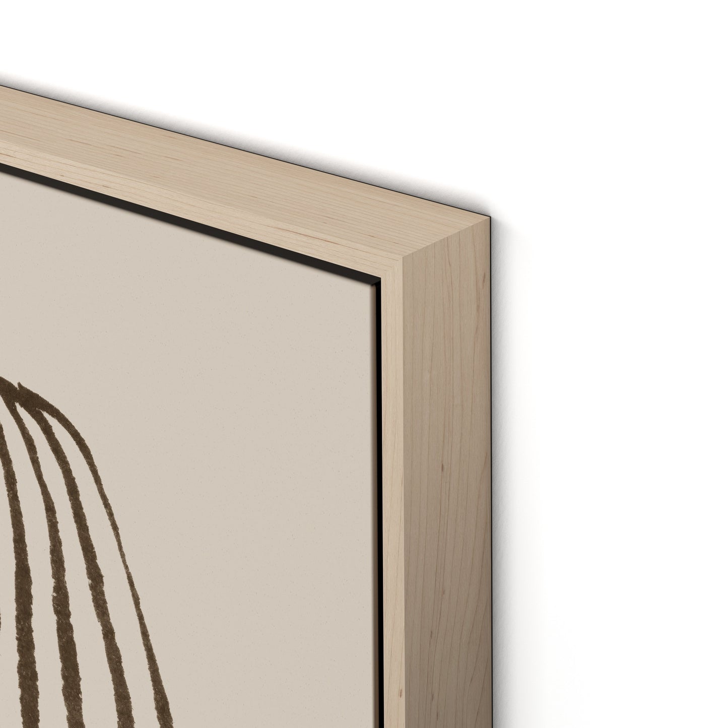 Swirl - Brown Canvas Floater Framed / 22 x 32 in / Natural Maple