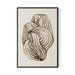 Swirl - Brown Canvas Floater Framed / 22 x 32 in / Black