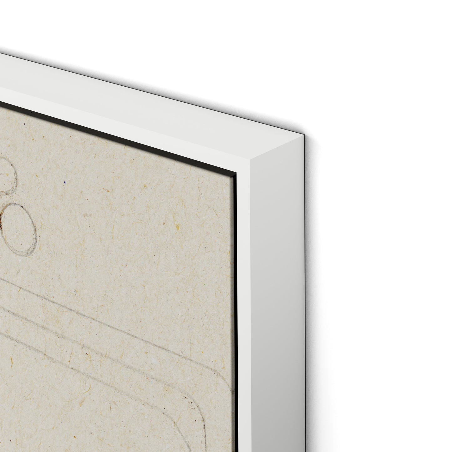 Indirect Canvas Floater Framed / 26 x 32 in / White