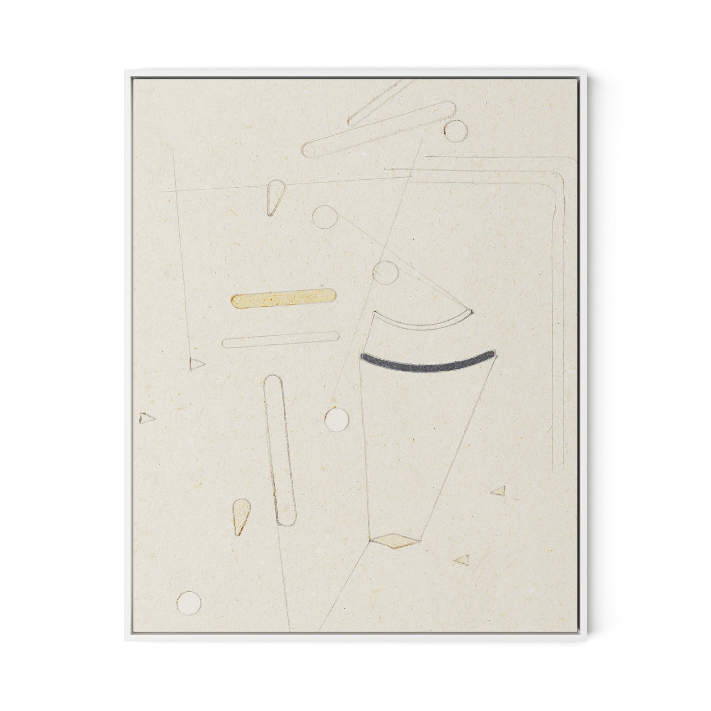 Indirect Canvas Floater Framed / 26 x 32 in / White