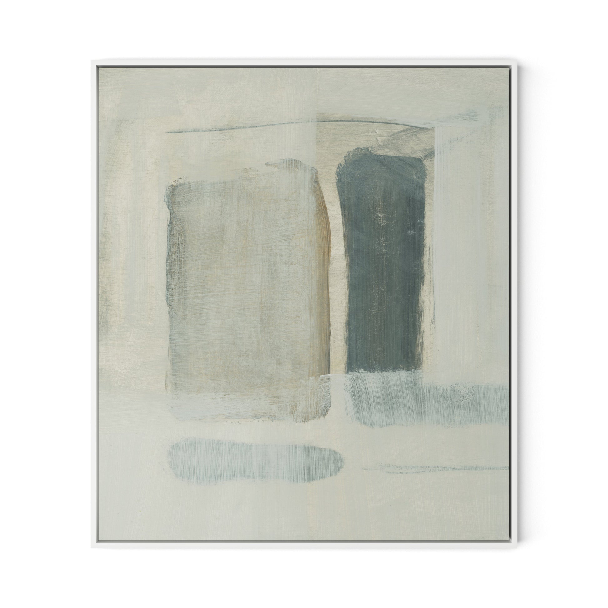 Moment Canvas Floater Framed / 28 x 32 in / White