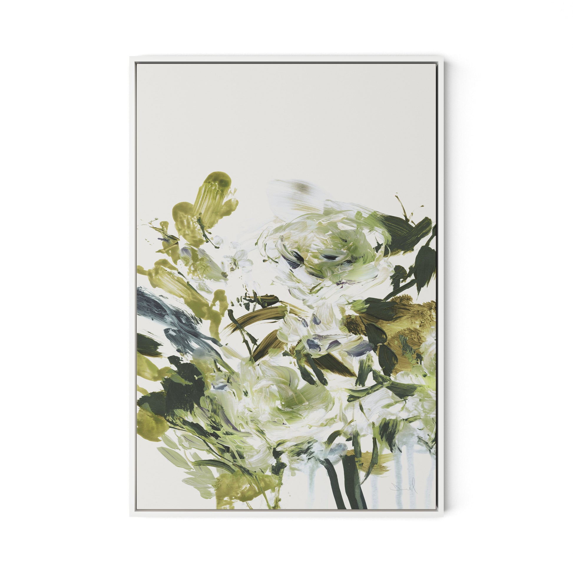 Summer Days Canvas Floater Framed / 22 x 32 in / White