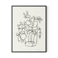House Plant Canvas Floater Framed / 24 x 32 in / Black