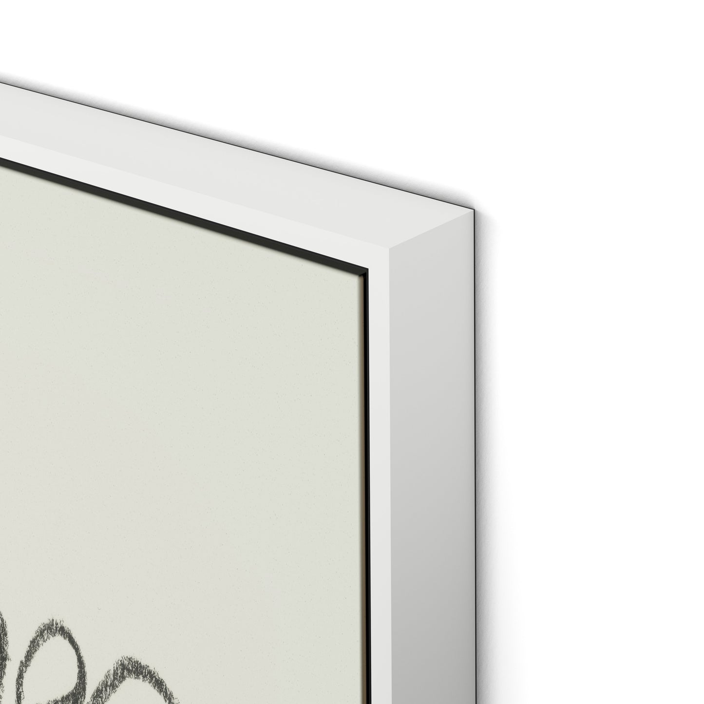 House Plant Canvas Floater Framed / 24 x 32 in / White