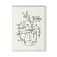 House Plant Canvas Floater Framed / 24 x 32 in / White