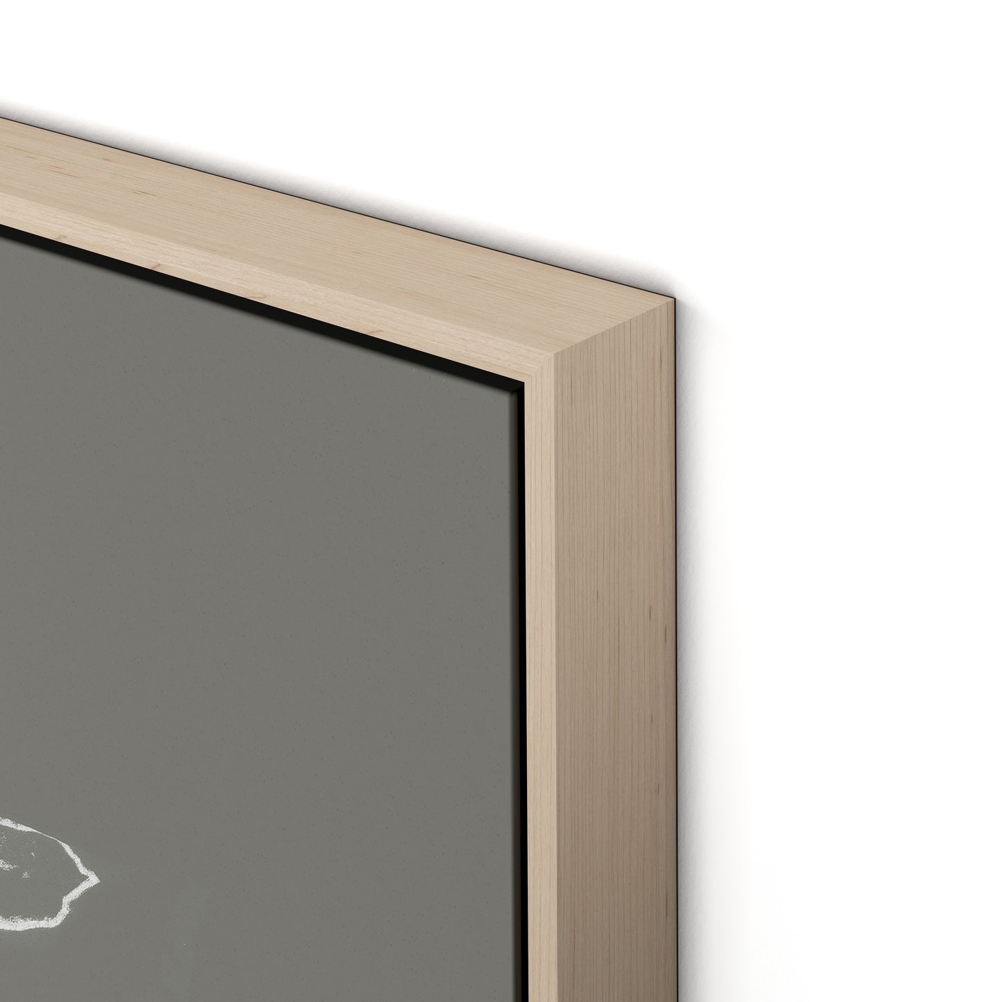 Eucalyptus Sapling - Muddled Canvas Floater Framed / 24 x 32 in / Natural Maple