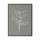 Eucalyptus Sapling - Muddled Canvas Floater Framed / 24 x 32 in / Black