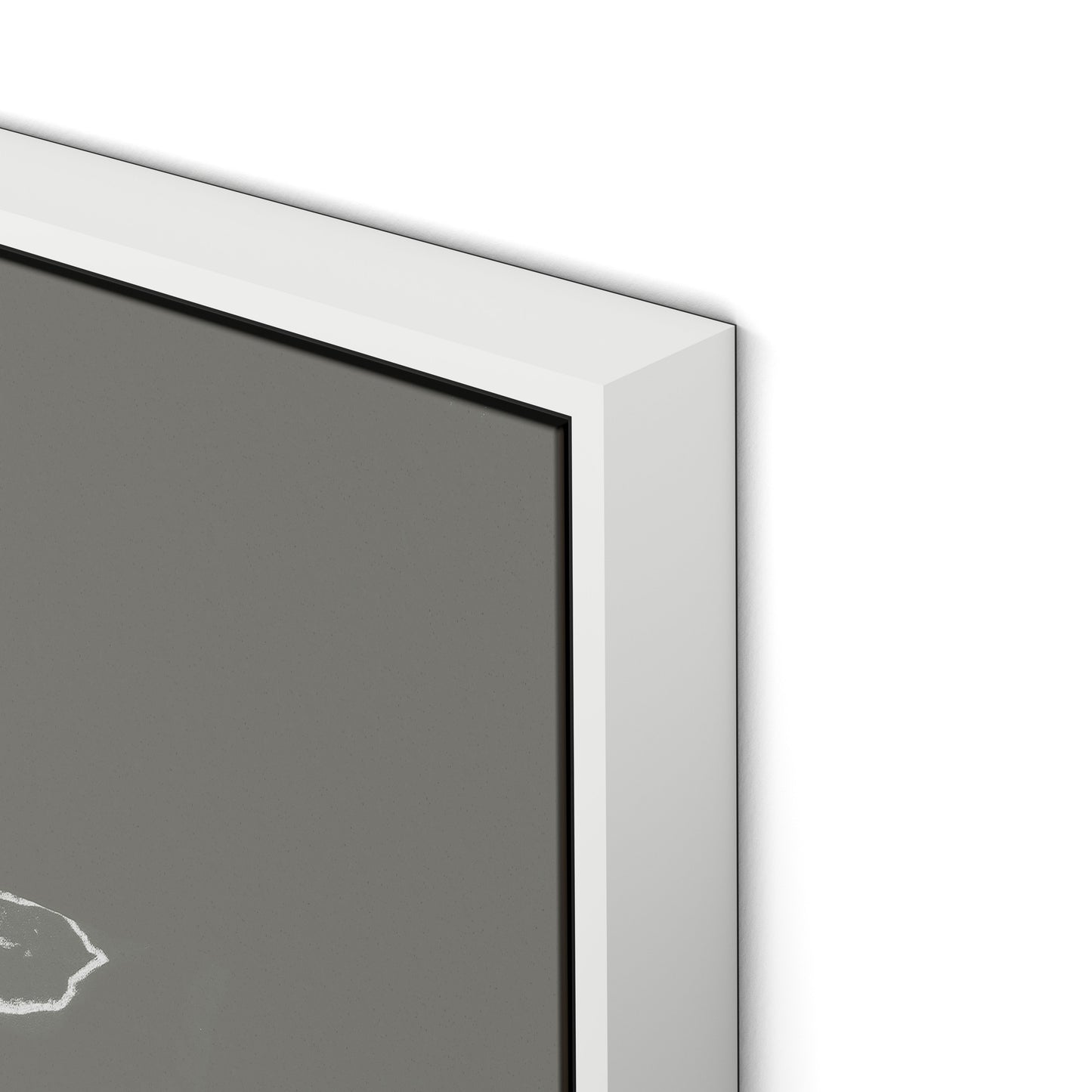 Eucalyptus Sapling - Muddled Canvas Floater Framed / 24 x 32 in / White