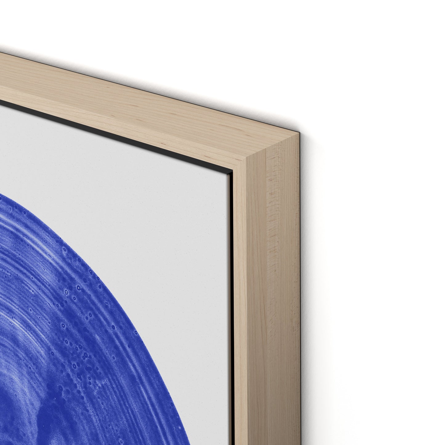 Flow - Blue Canvas Floater Framed / 24 x 32 in / Natural Maple