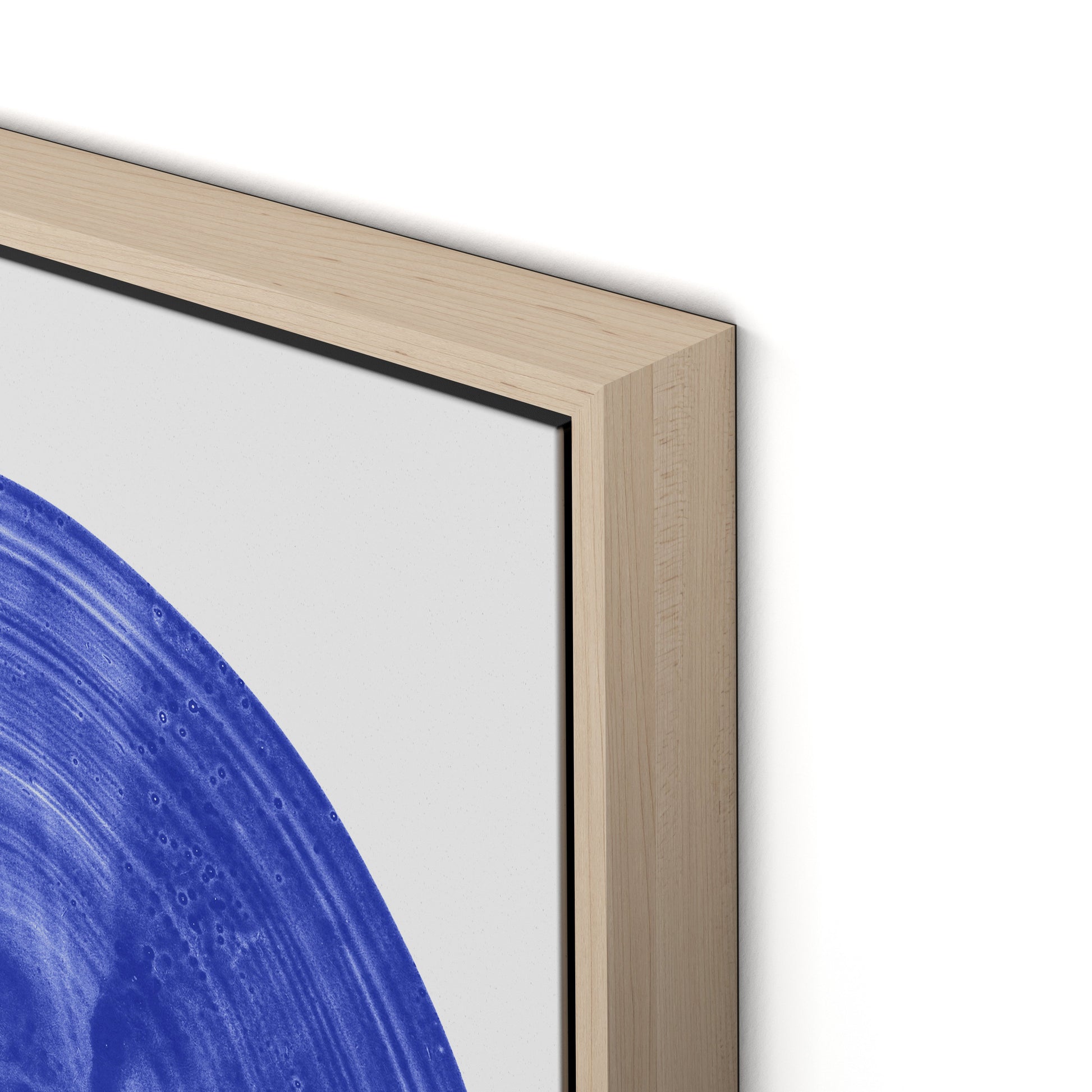 Flow - Blue Canvas Floater Framed / 24 x 32 in / Natural Maple