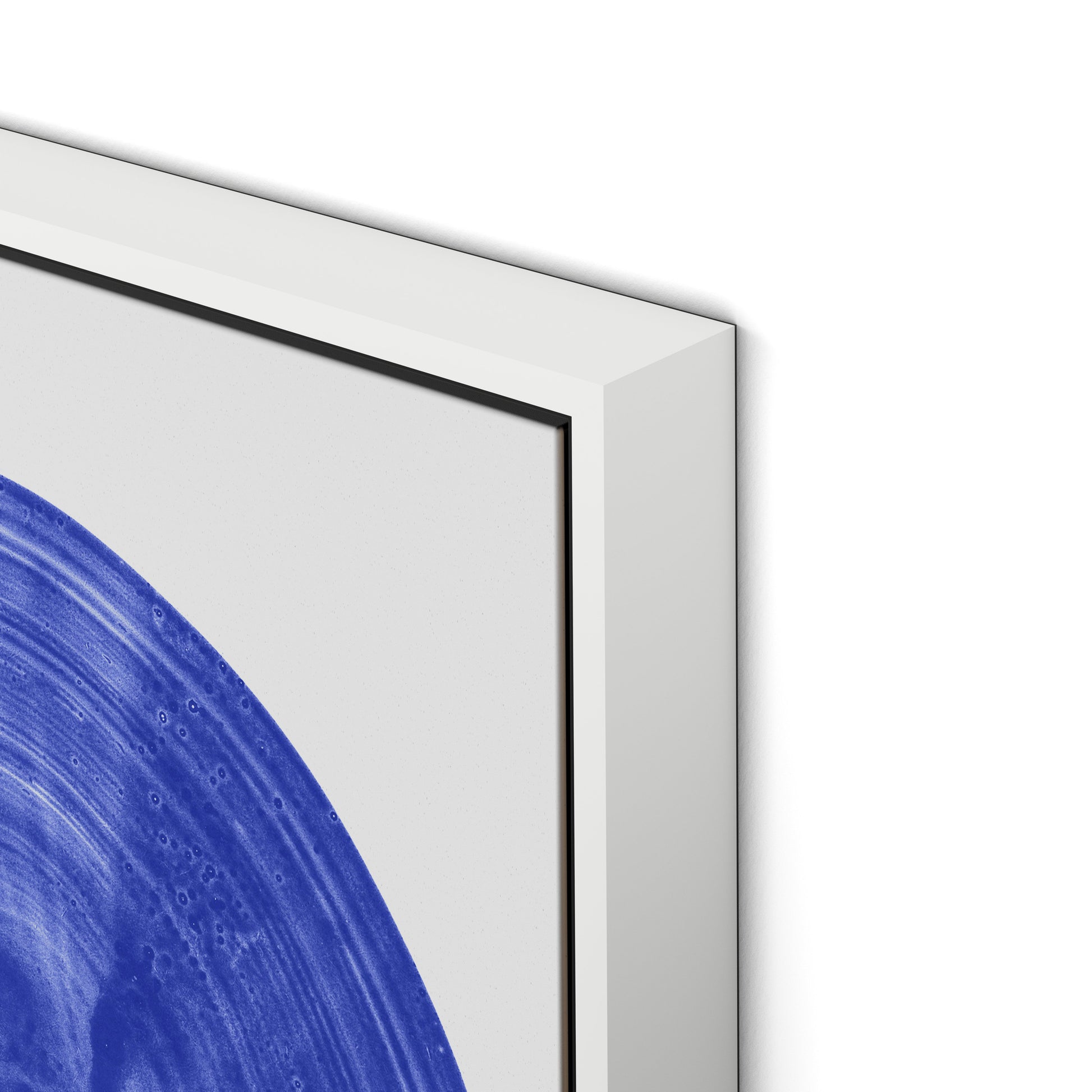 Flow - Blue Canvas Floater Framed / 24 x 32 in / White