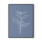 Eucalyptus Sapling Canvas Floater Framed / 24 x 32 in / Black
